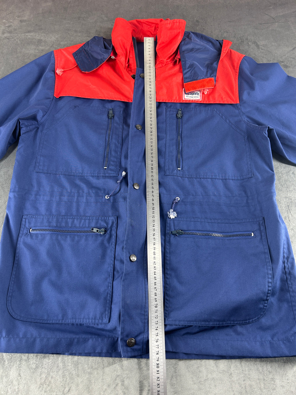 Giacca a vento Dolomite blu e rosso vintage – Uomo Taglia L