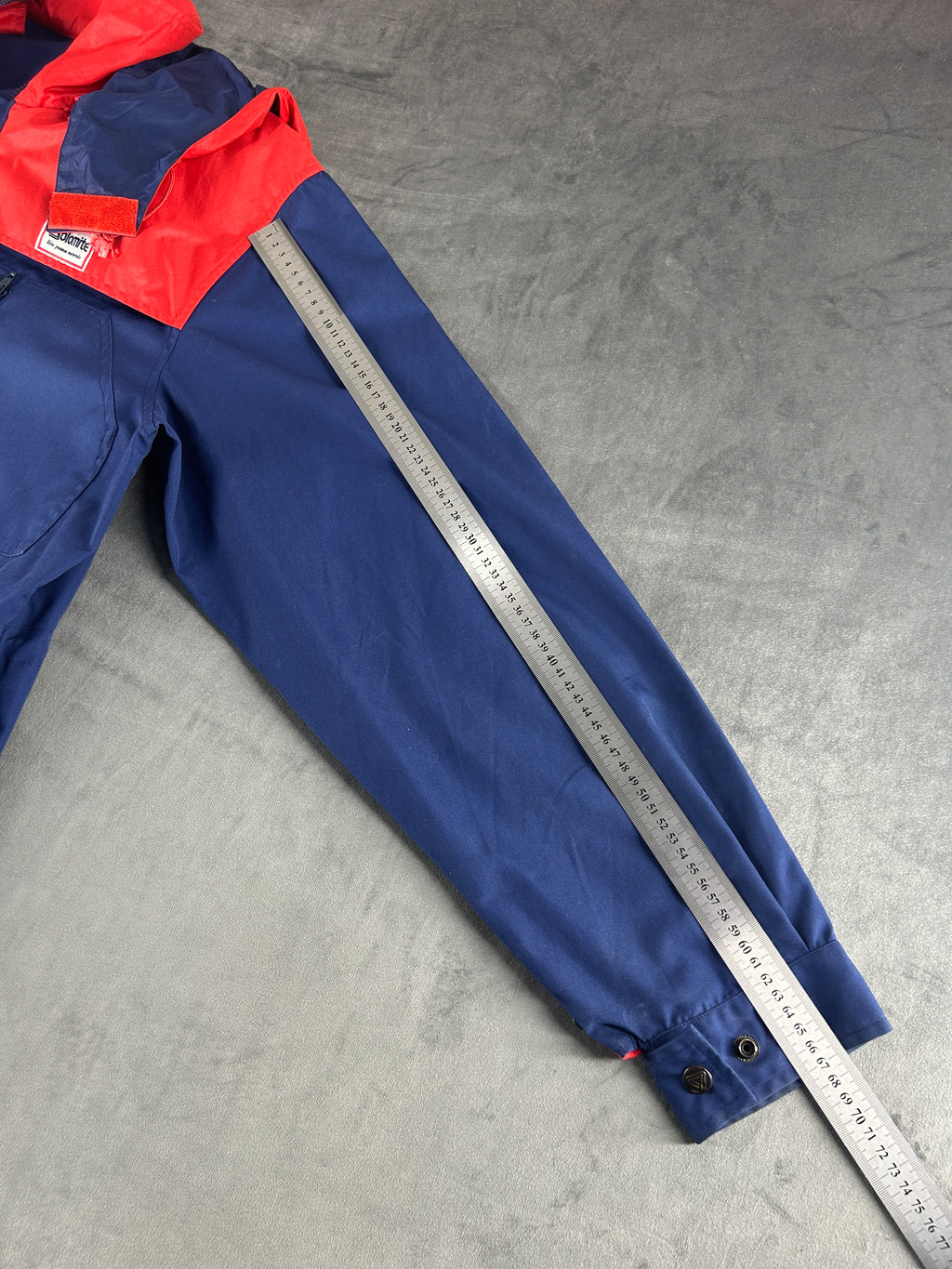 Giacca a vento Dolomite blu e rosso vintage – Uomo Taglia L