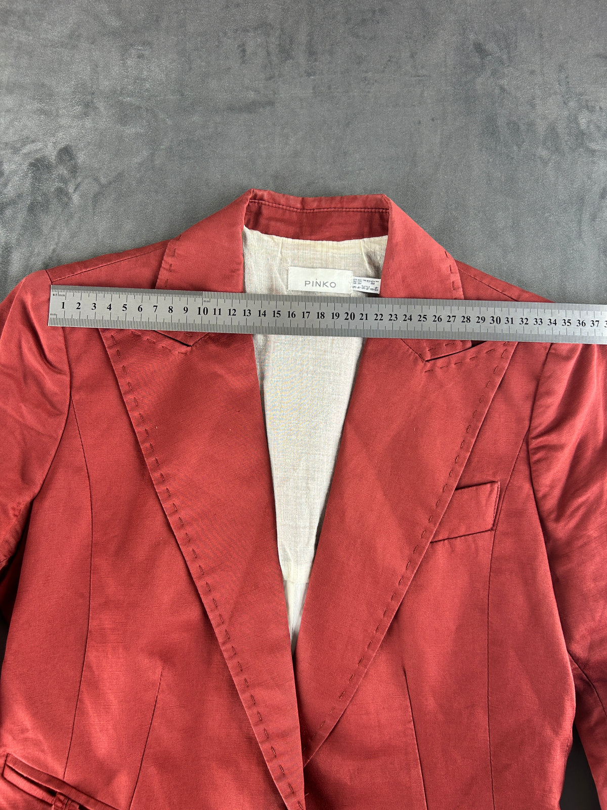 Blazer terracotta Pinko in cotone e lino vintage – Donna Taglia S (IT 40)