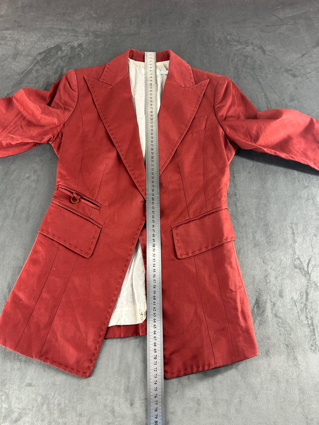 Blazer terracotta Pinko in cotone e lino vintage – Donna Taglia S (IT 40)