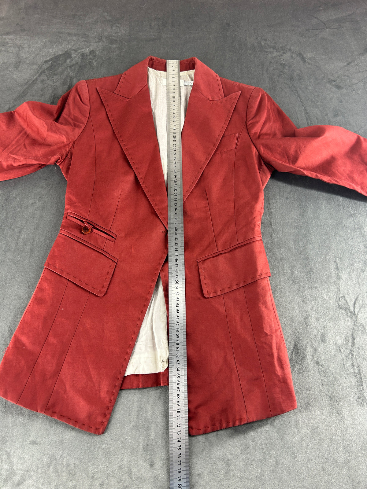 Blazer terracotta Pinko in cotone e lino vintage – Donna Taglia S (IT 40)