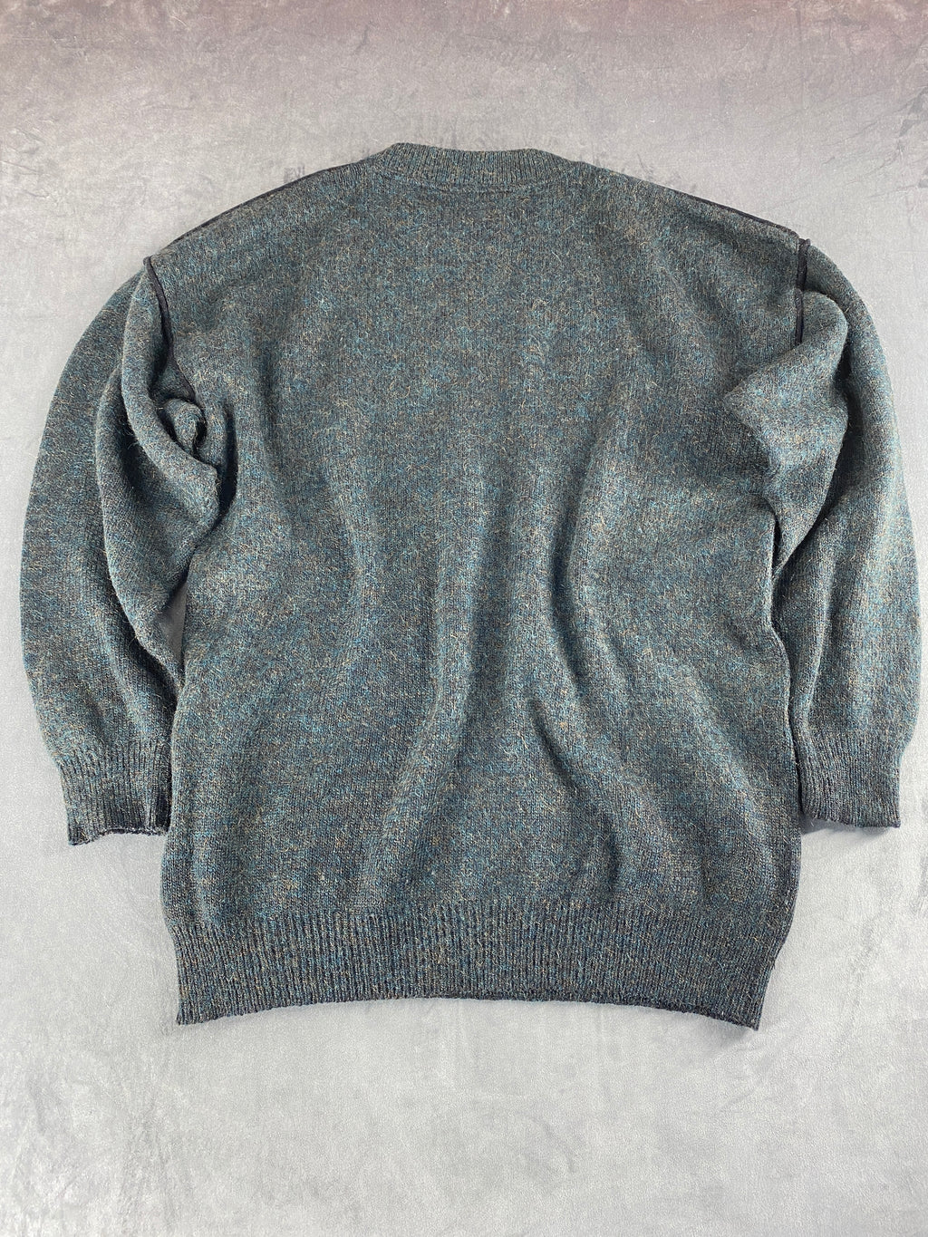 Maglione girocollo lana ricamo caccia Golfino vintage – Uomo Taglia XL