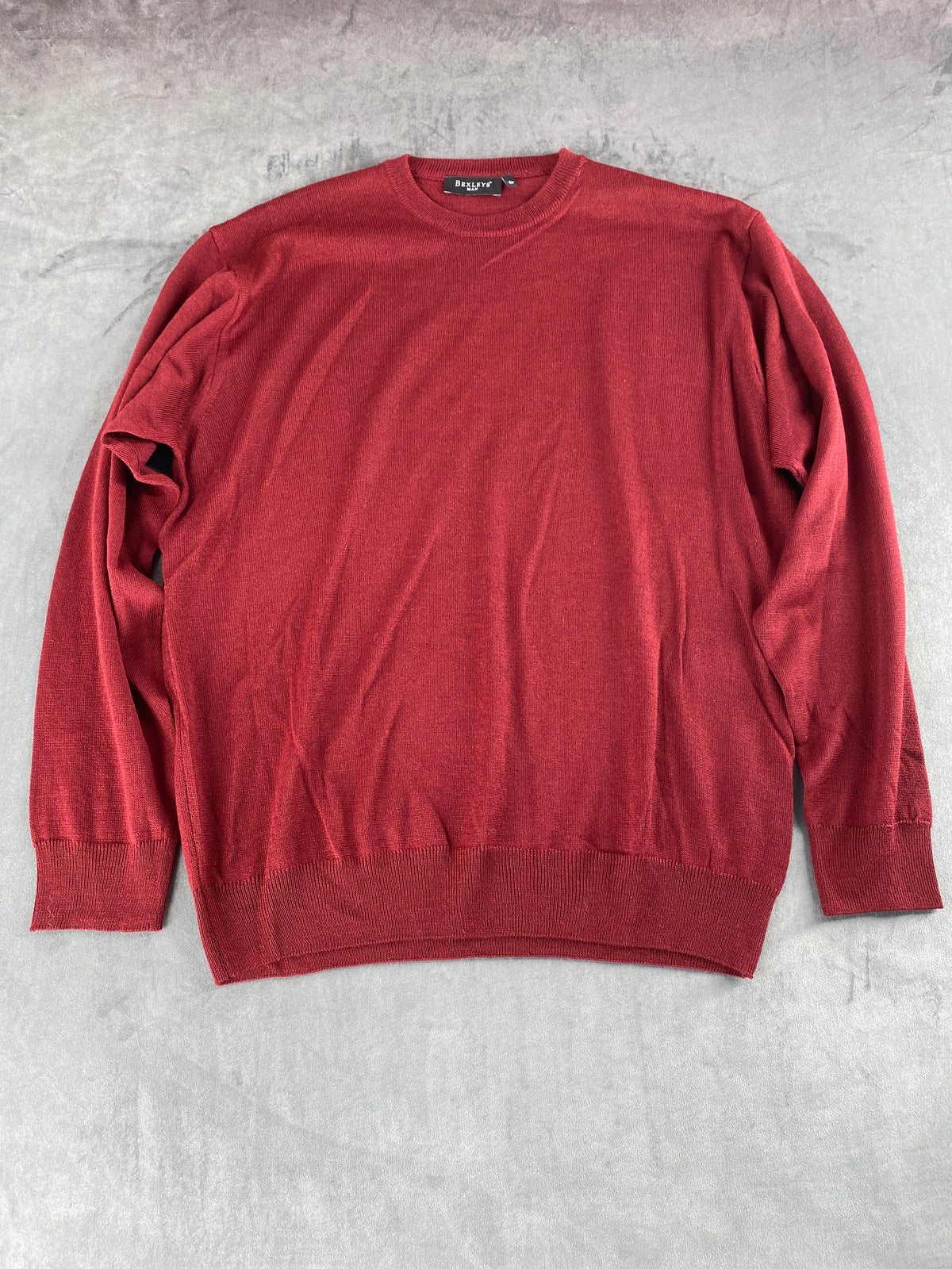Maglione girocollo lana Bexleys bordeaux vintage – Donna Taglia XL