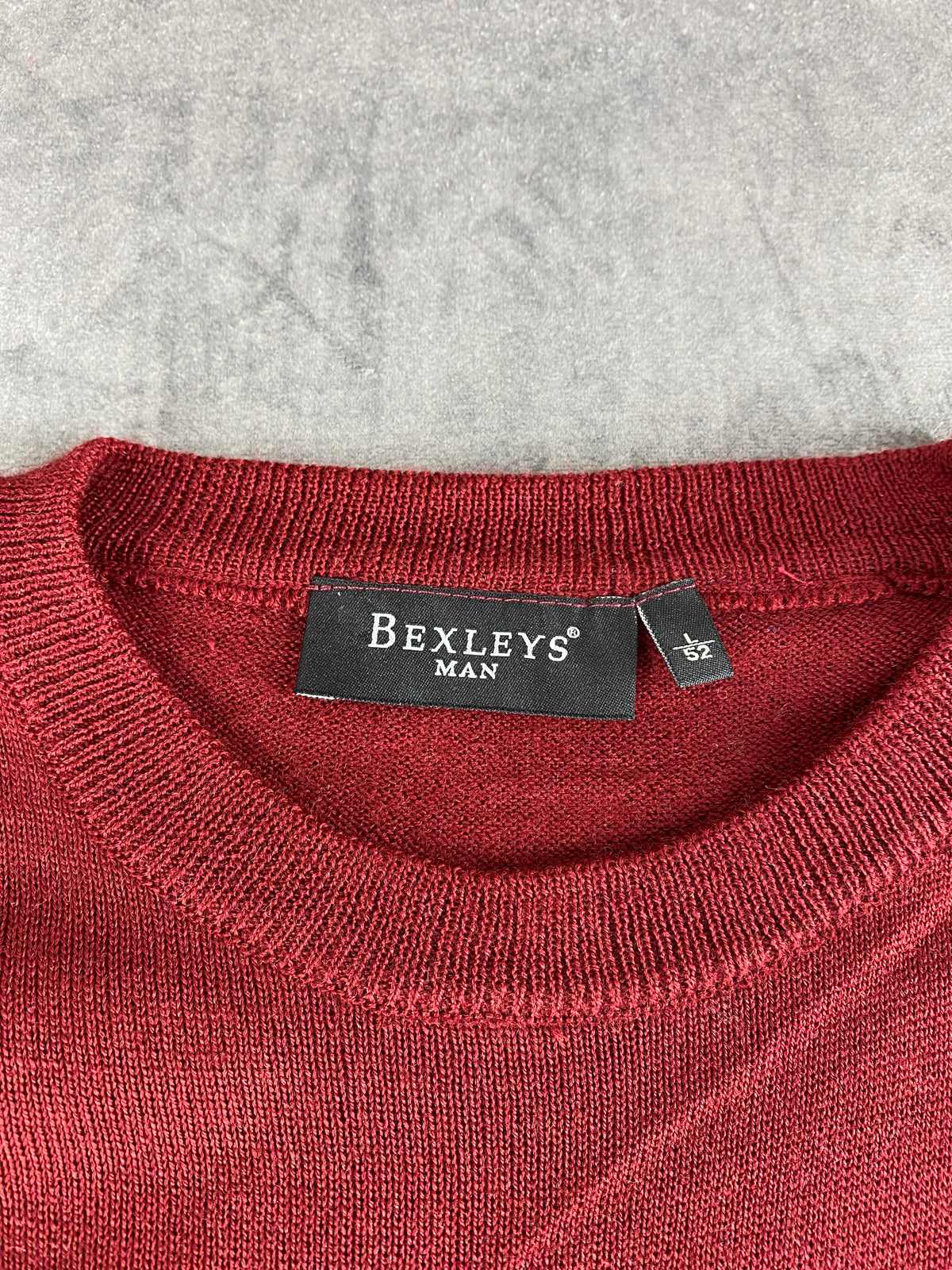 Maglione girocollo lana Bexleys bordeaux vintage – Donna Taglia XL