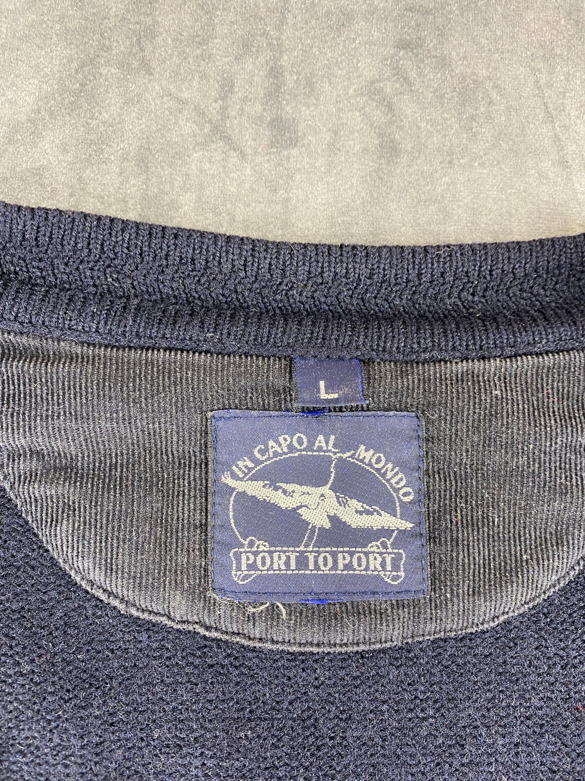 Cardigan scollo a V navy Port to Port vintage – Uomo Taglia L