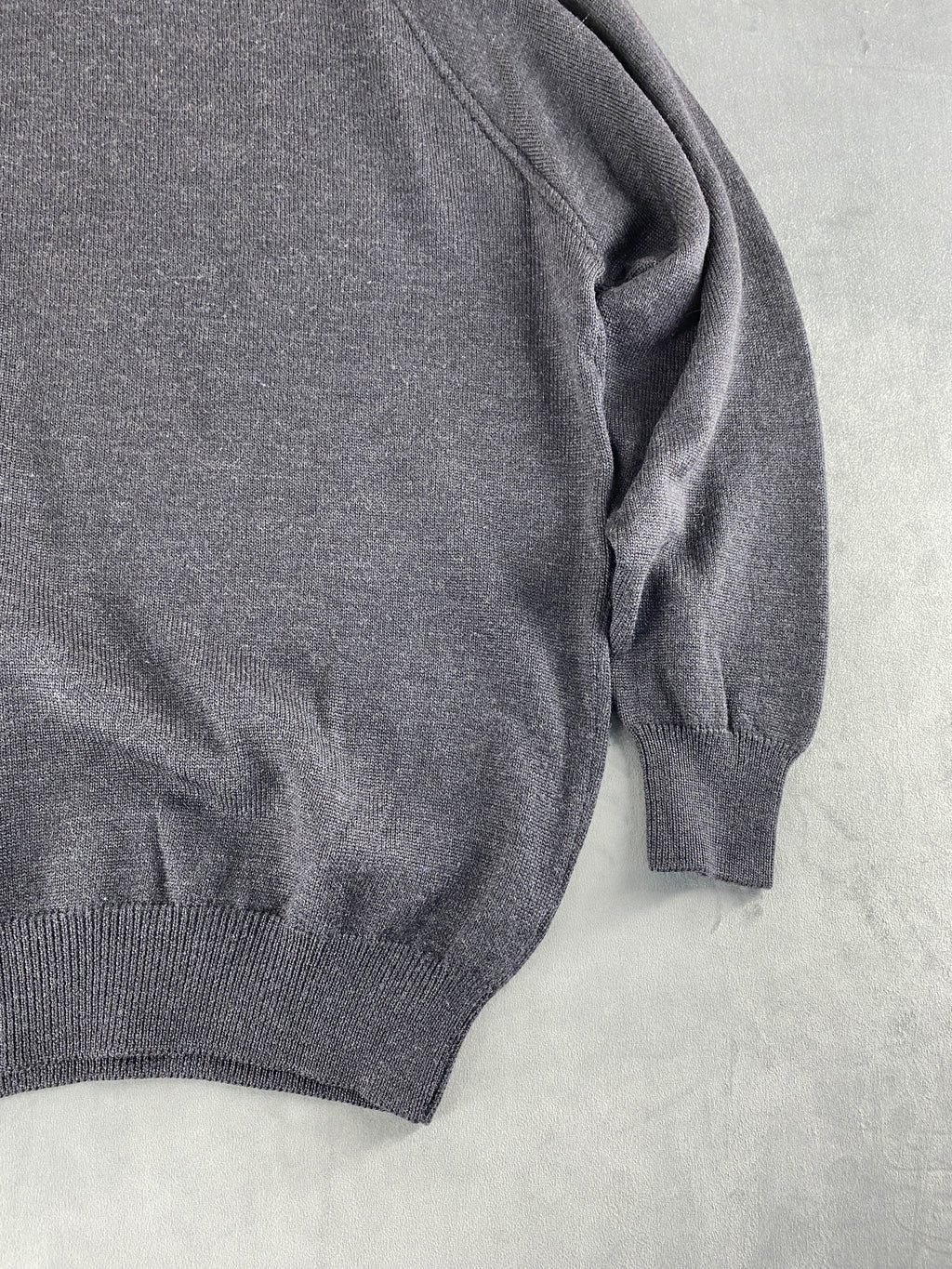 Maglione girocollo lana merino Massimo Ferra grigio antracite vintage – Uomo Taglia M