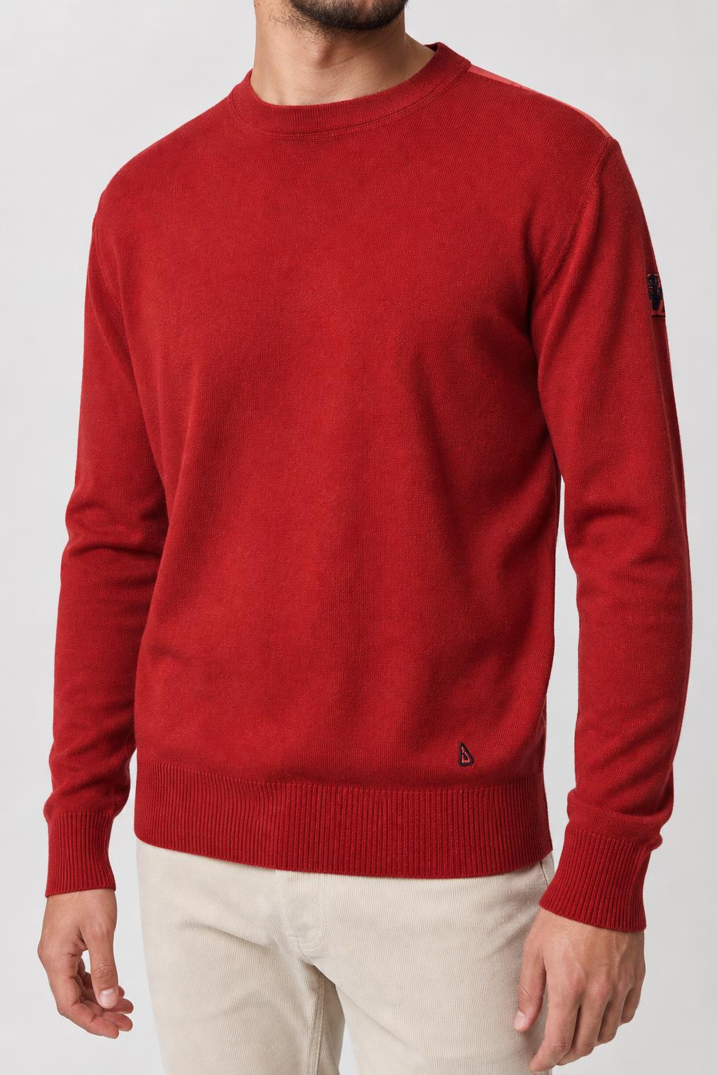 Maglione girocollo lana rosso vintage – Uomo Taglia L