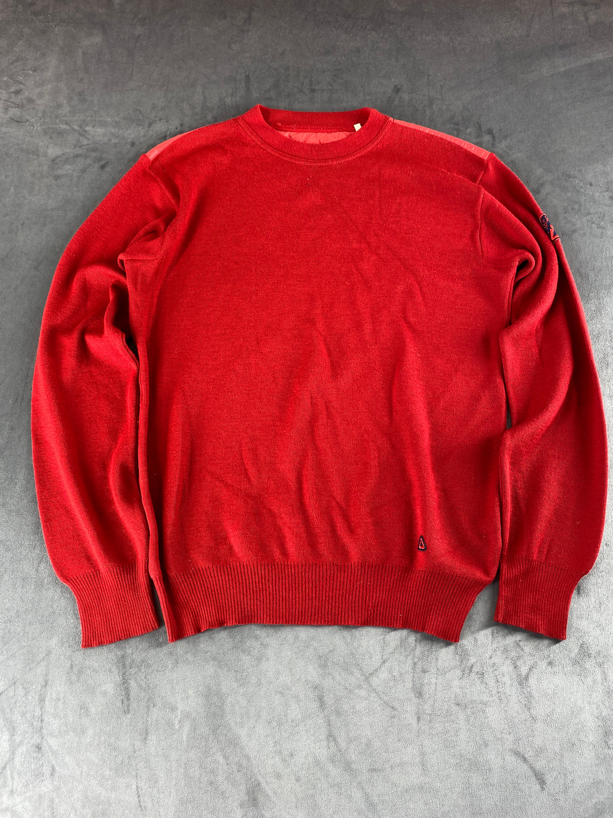 Maglione girocollo lana rosso vintage – Uomo Taglia L