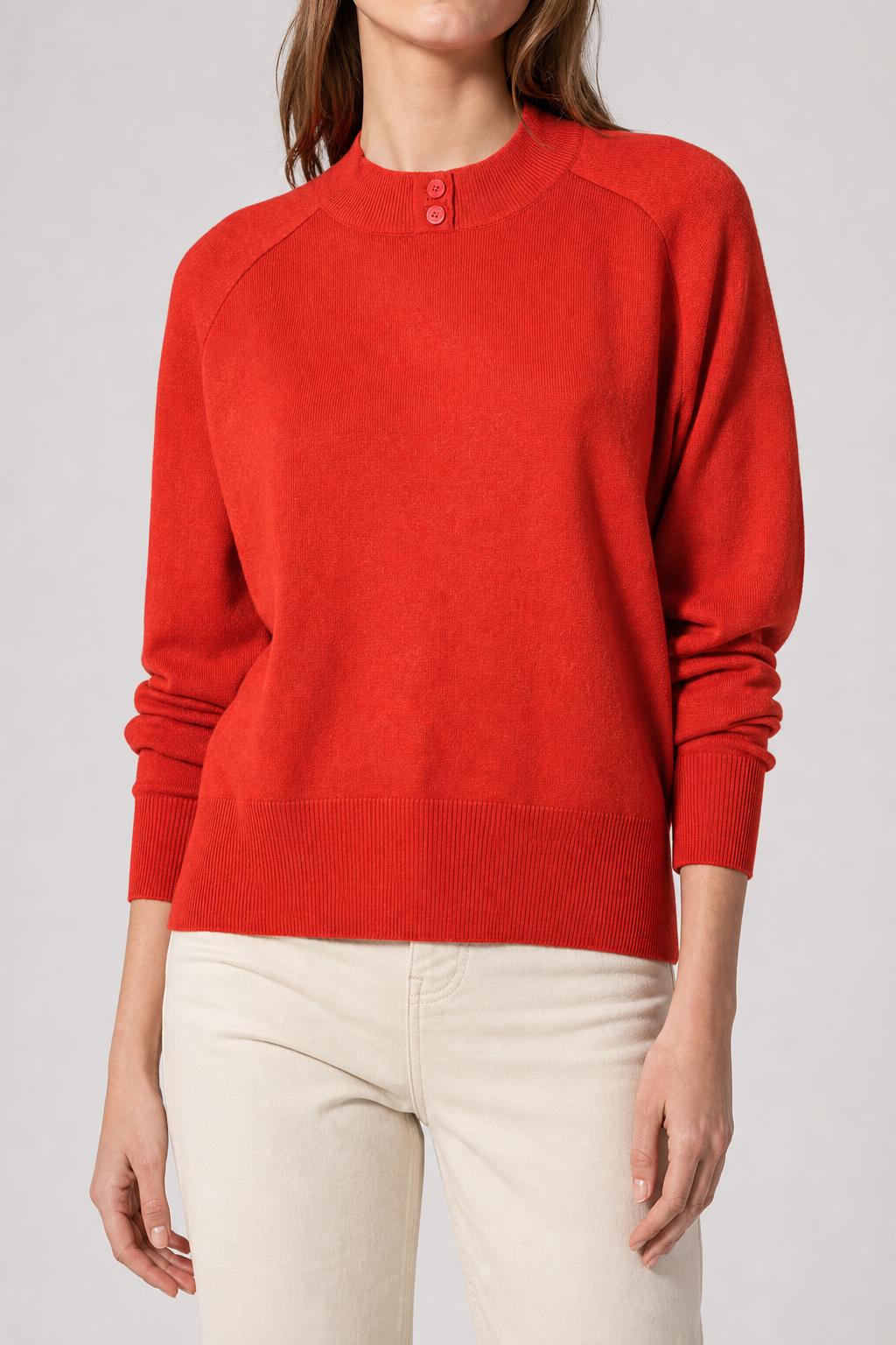 Maglione girocollo lana Nanette rosso vintage – Donna Taglia XL