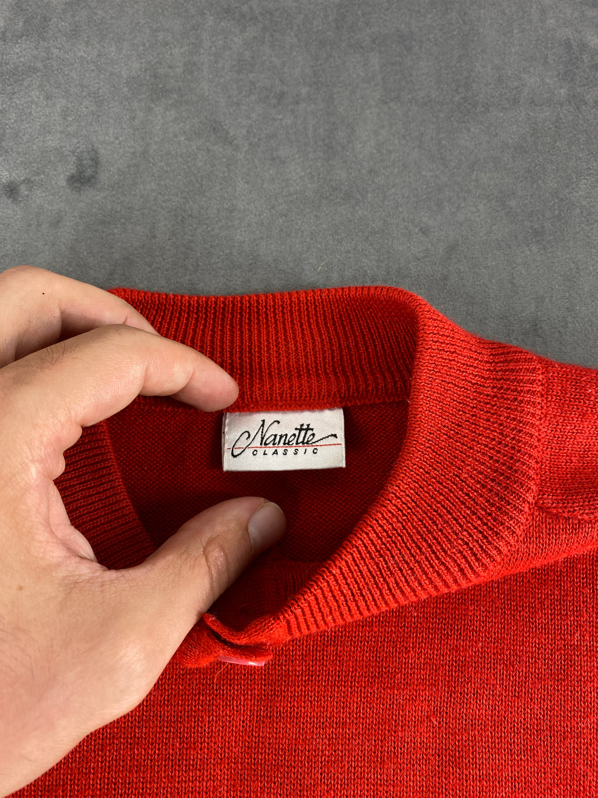 Maglione girocollo lana Nanette rosso vintage – Donna Taglia XL