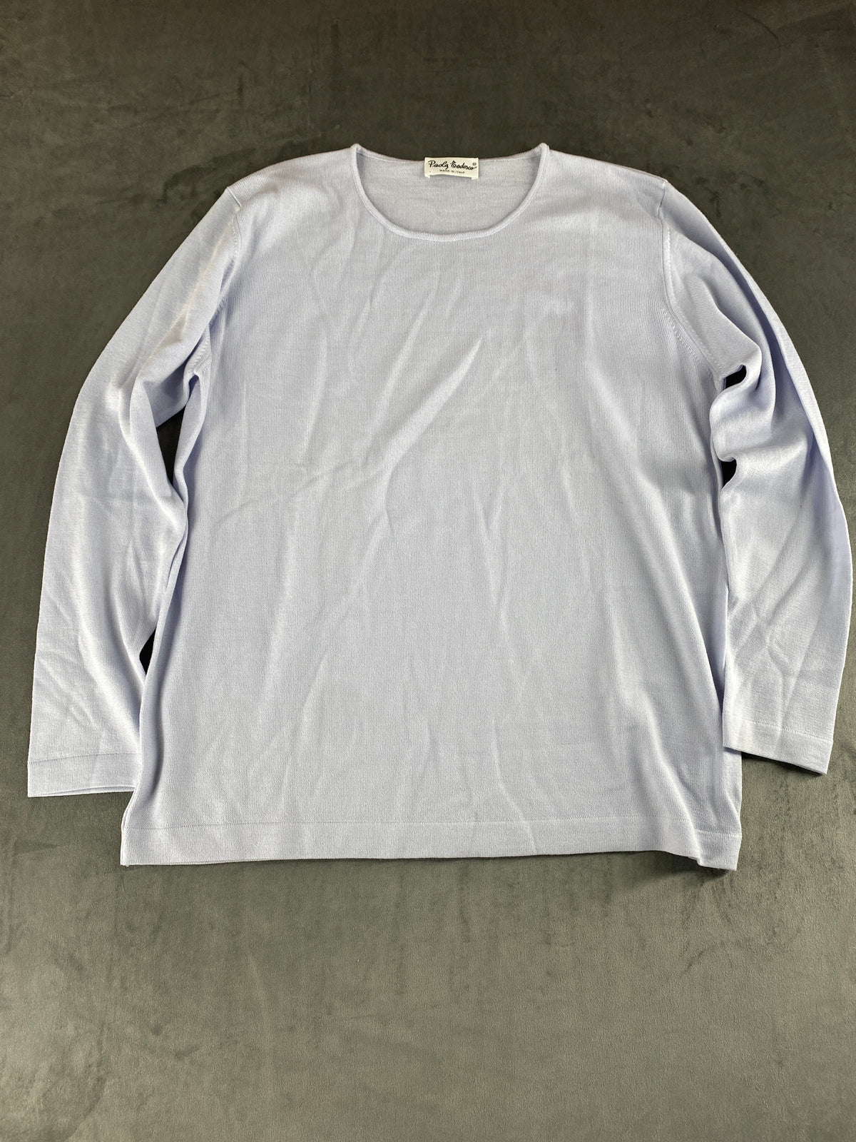 Maglione girocollo pura lana Paola Corbino lilla vintage – Donna Taglia XL