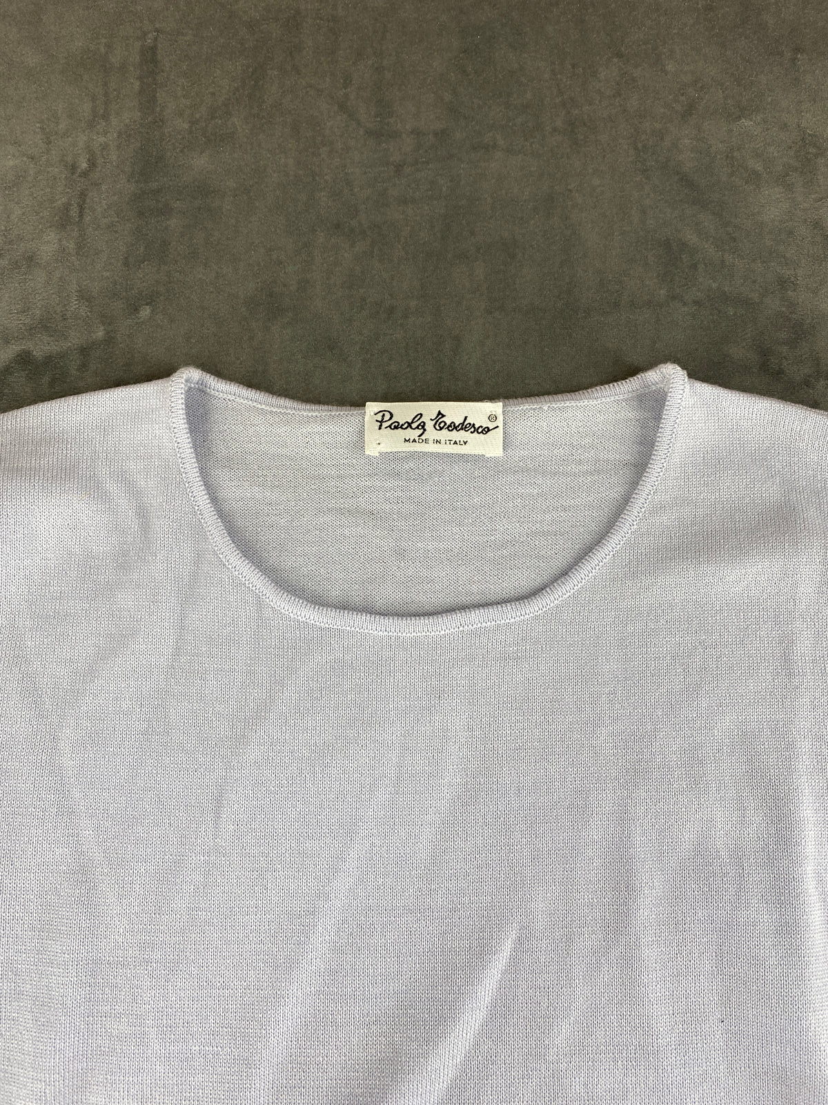 Maglione girocollo pura lana Paola Corbino lilla vintage – Donna Taglia XL