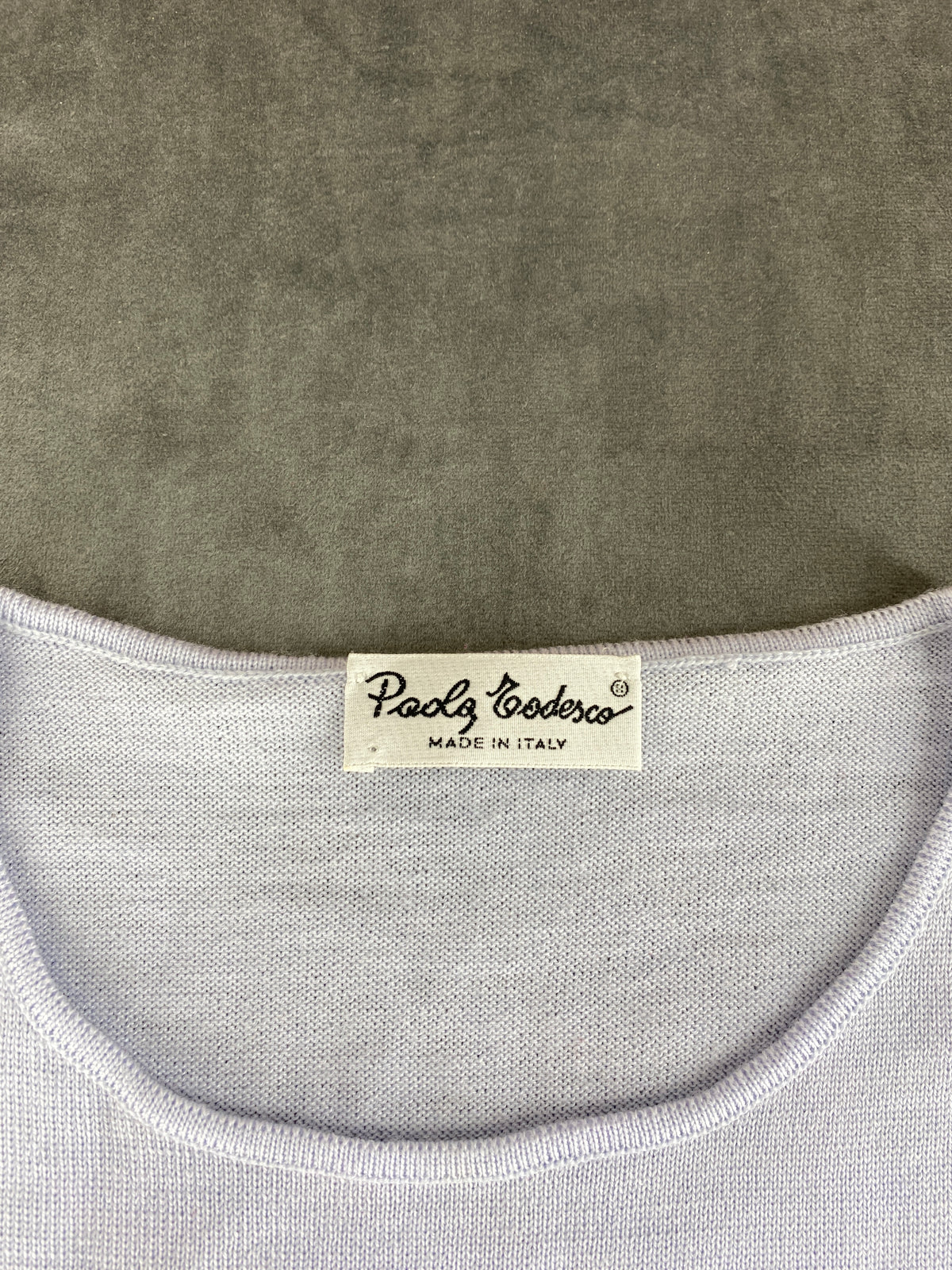 Maglione girocollo pura lana Paola Corbino lilla vintage – Donna Taglia XL