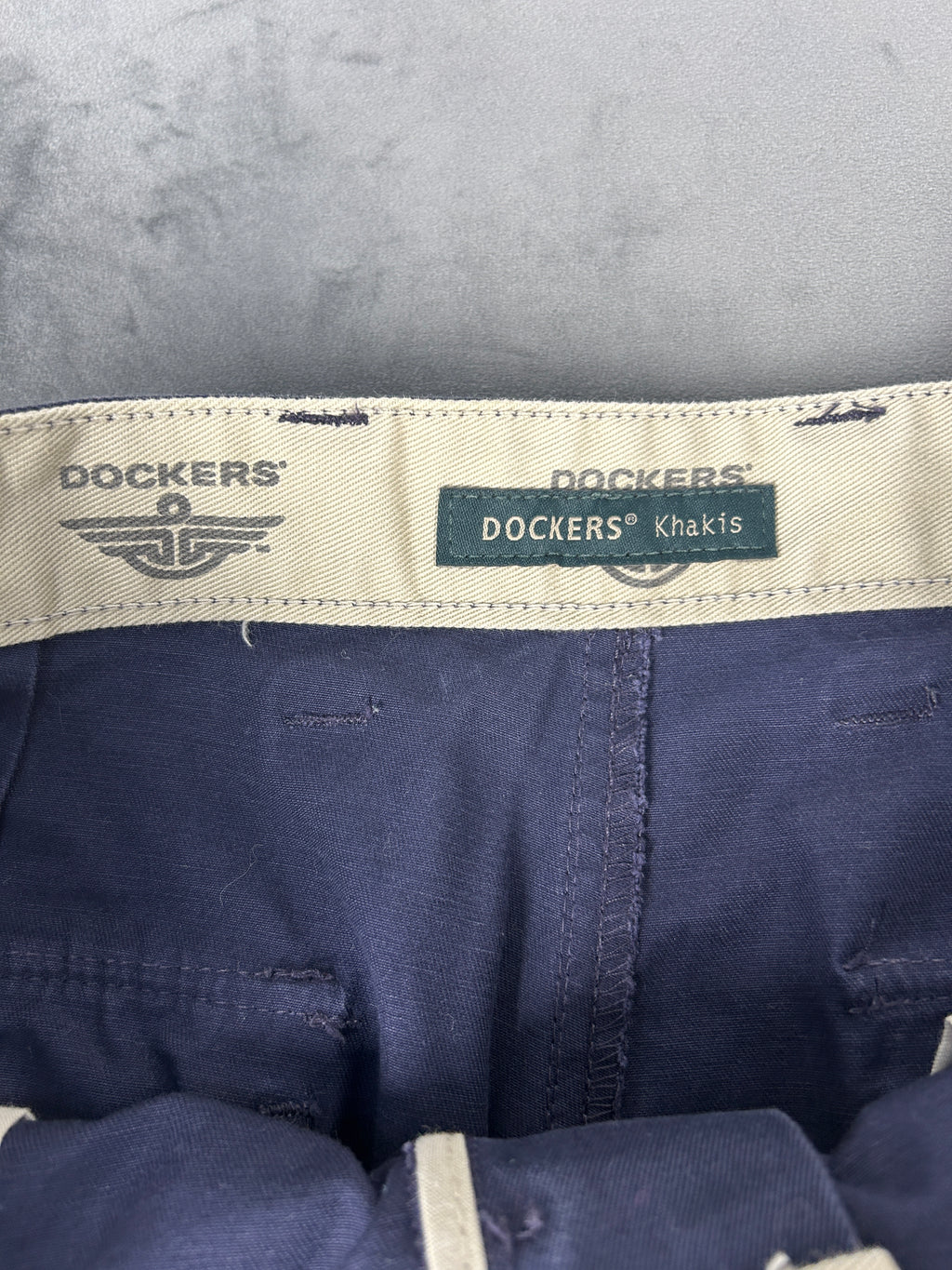 Pantaloni chino Dockers blu navy – Uomo Taglia XXL (W38 L32)