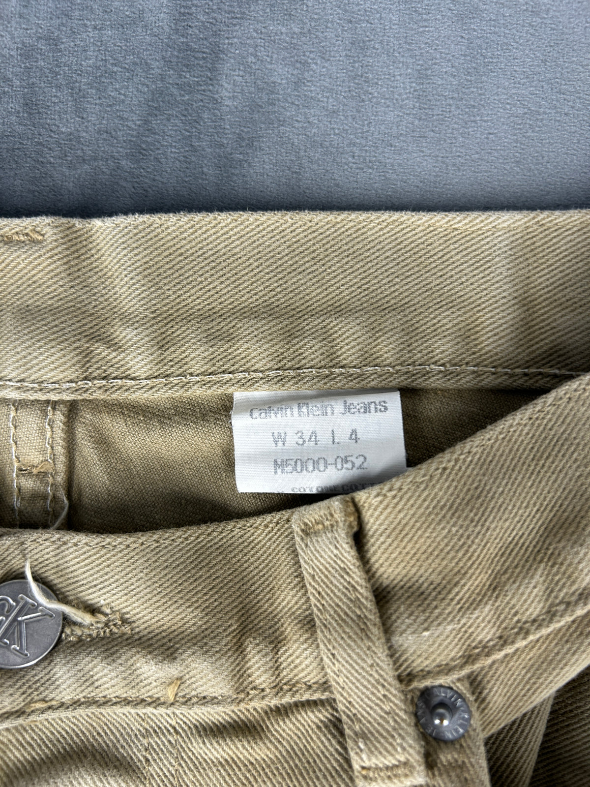 Pantaloni Calvin Klein Jeans beige – Uomo Taglia XL (W34 L34)