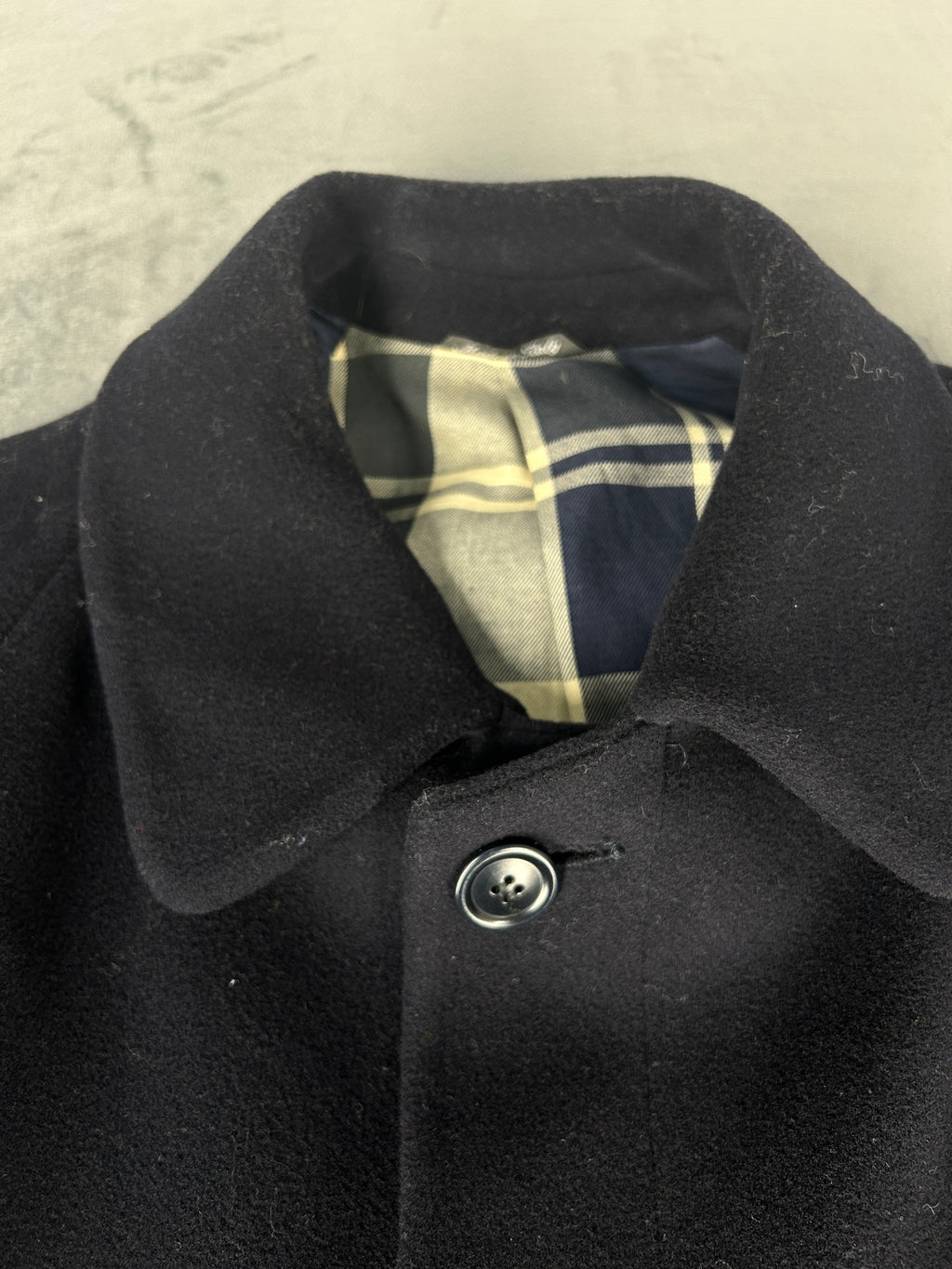 Cappotto lungo Gianfranco Ferré blu navy in lana – Uomo Taglia L (IT 48)