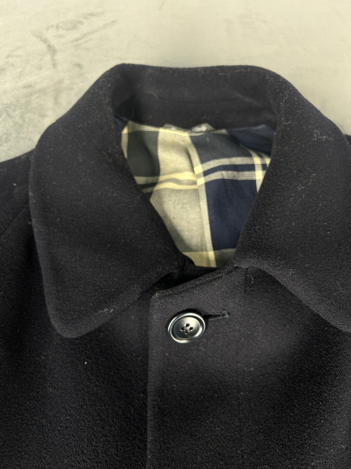 Cappotto lungo Gianfranco Ferré blu navy in lana – Uomo Taglia L (IT 48)