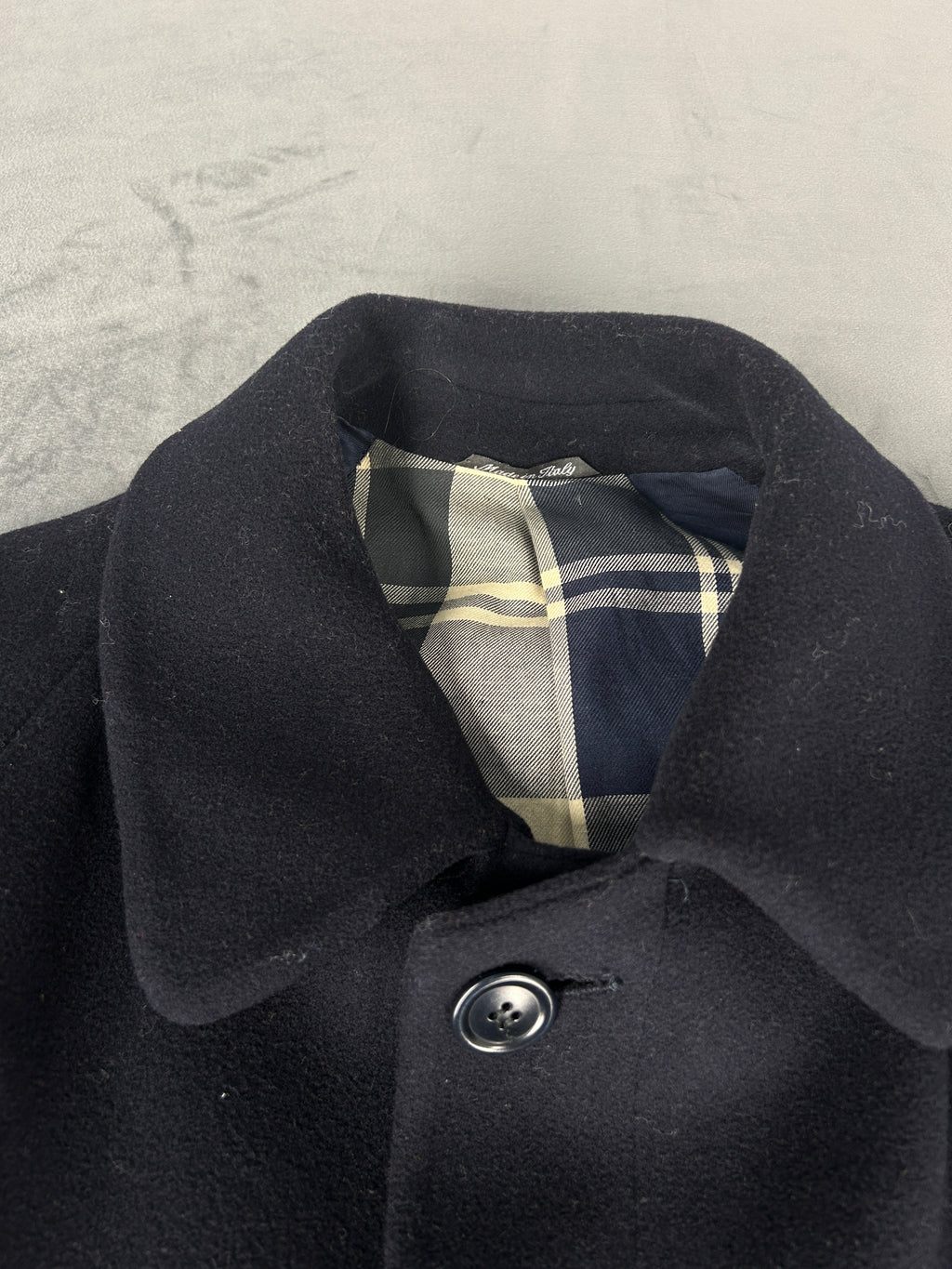 Cappotto lungo Gianfranco Ferré blu navy in lana – Uomo Taglia L (IT 48)