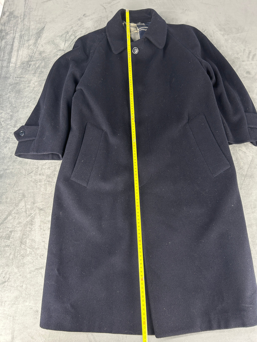 Cappotto lungo Gianfranco Ferré blu navy in lana – Uomo Taglia L (IT 48)
