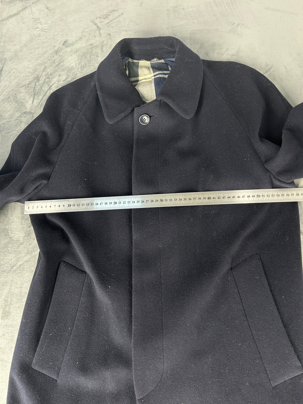 Cappotto lungo Gianfranco Ferré blu navy in lana – Uomo Taglia L (IT 48)