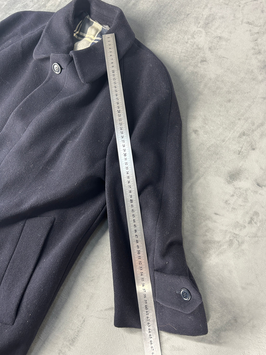 Cappotto lungo Gianfranco Ferré blu navy in lana – Uomo Taglia L (IT 48)