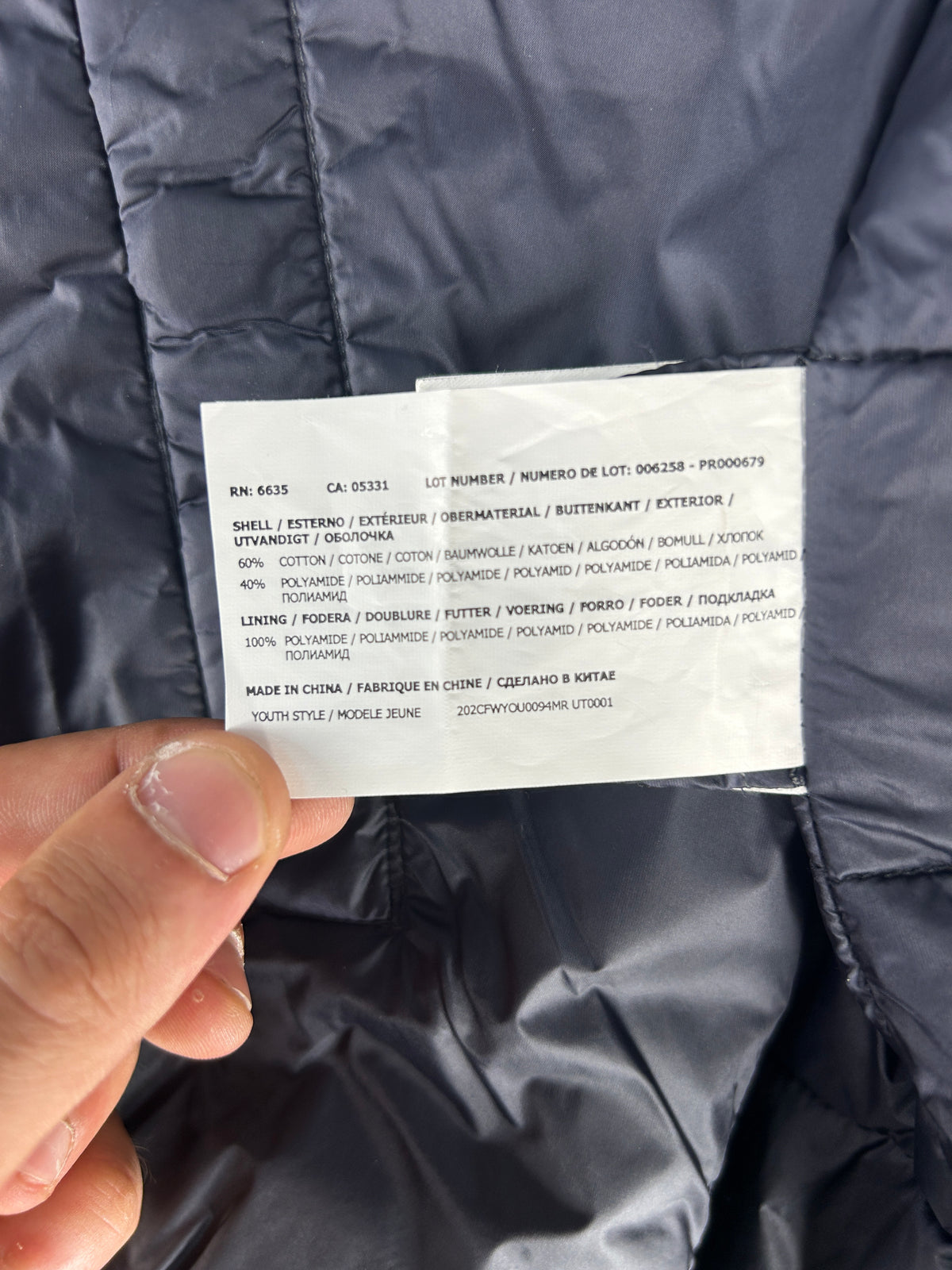 Giubbotto imbottito Woolrich grigio scuro con cappuccio – Uomo Taglia L