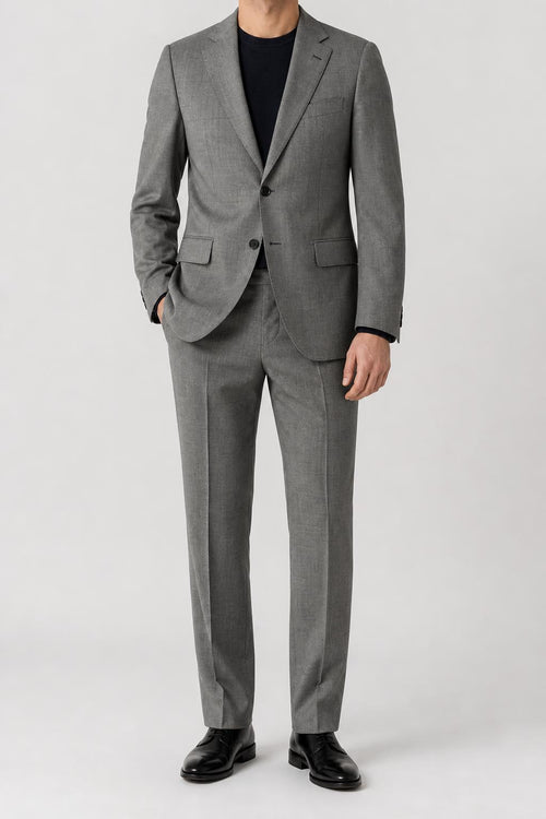 Abito completo Aquascutum grigio in lana – Uomo Taglia L