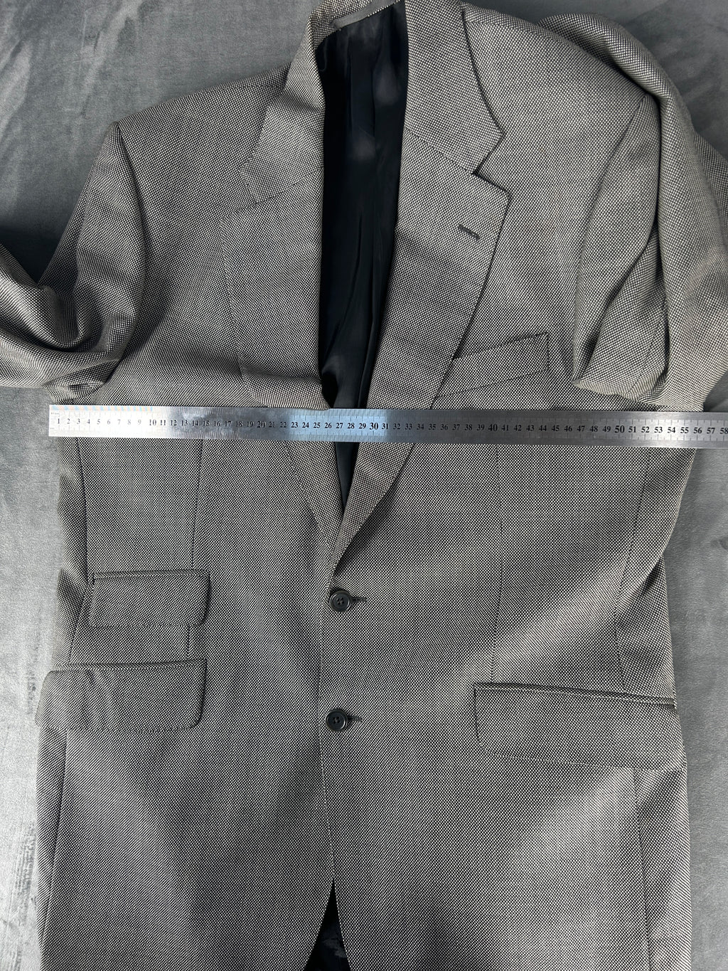 Abito completo Aquascutum grigio in lana – Uomo Taglia L