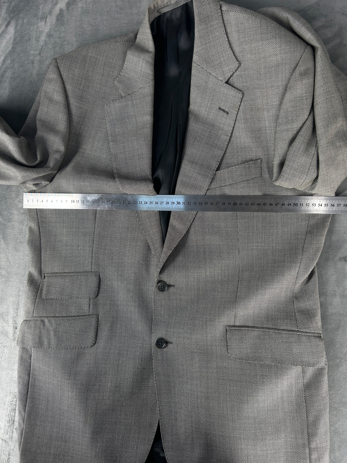 Abito completo Aquascutum grigio in lana – Uomo Taglia L