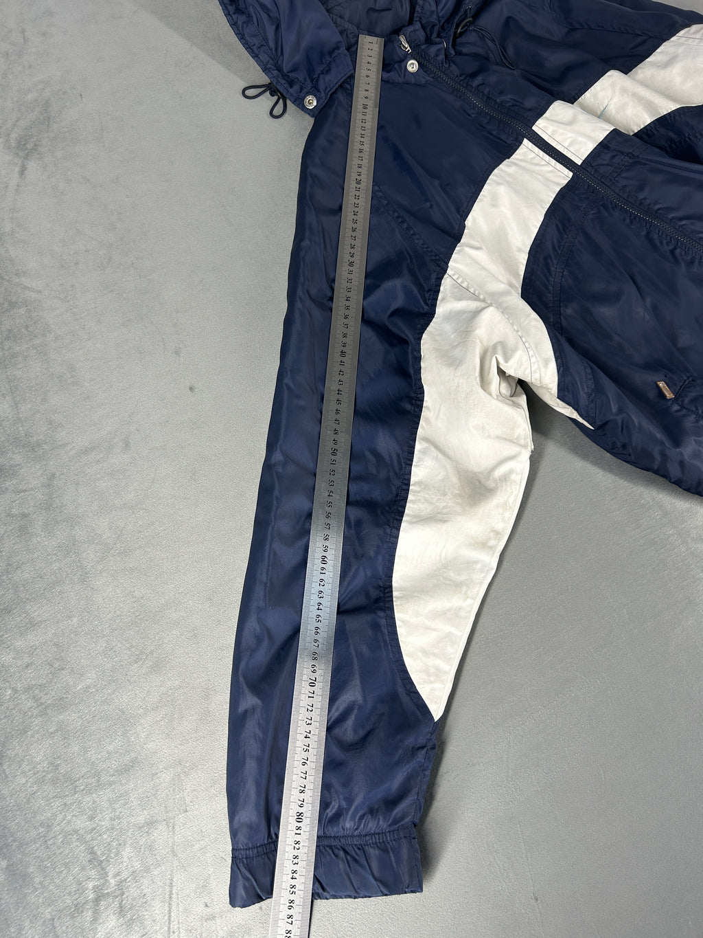 Giacca a vento Nike vintage blu e bianca – Uomo Taglia L