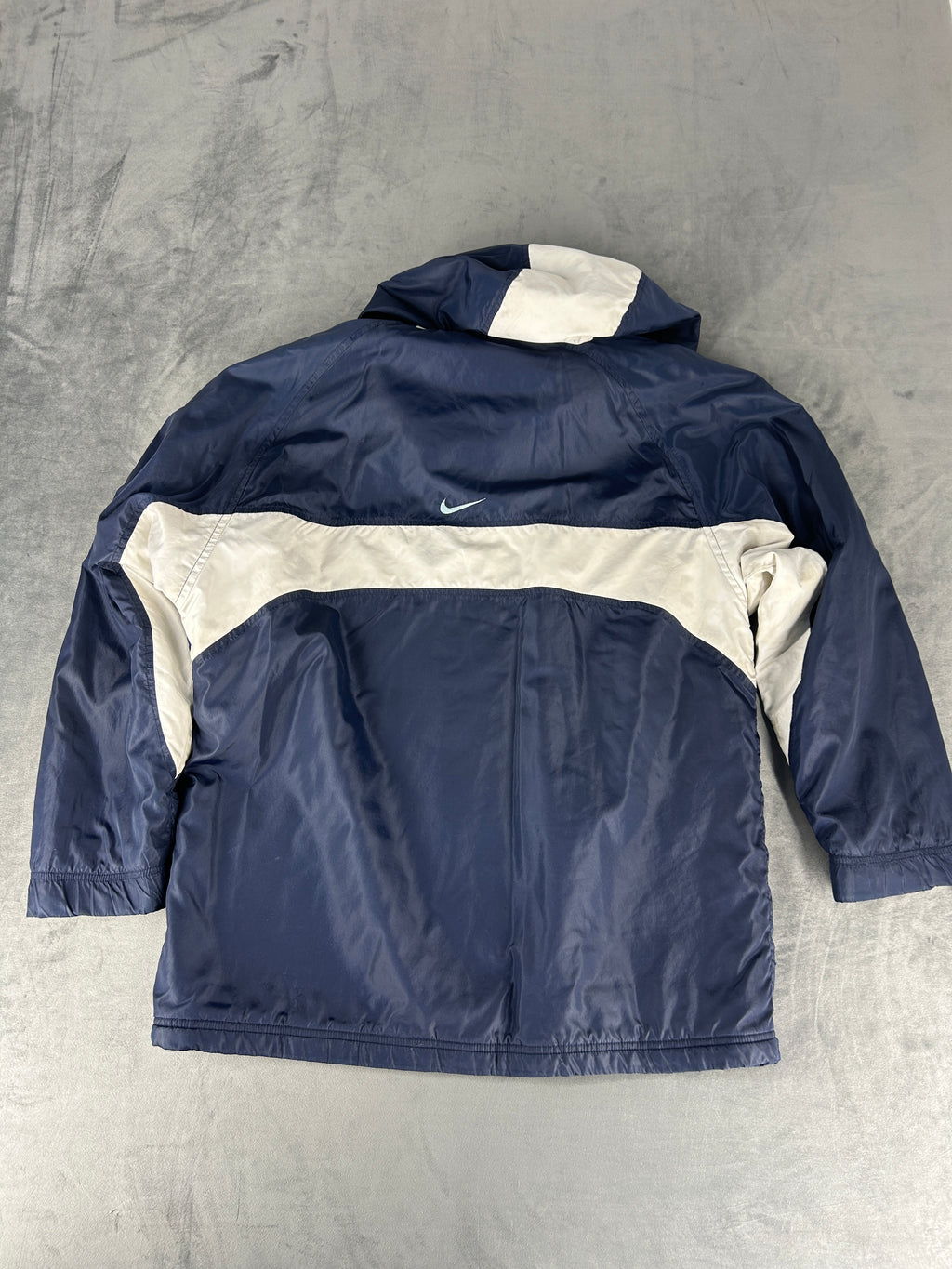 Giacca a vento Nike vintage blu e bianca – Uomo Taglia L