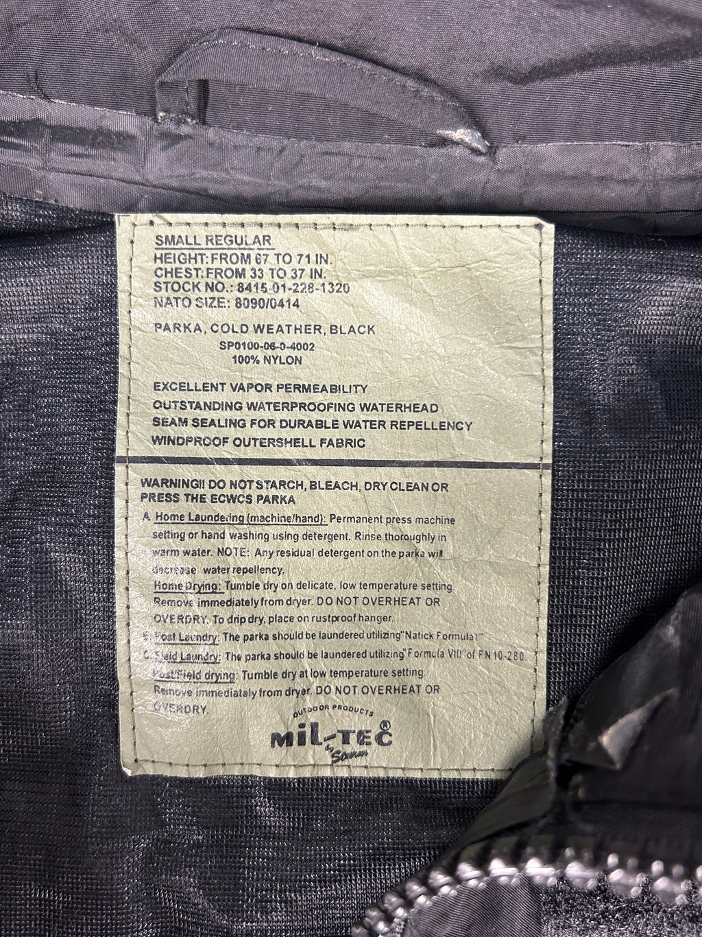 Parka Mil-Tec Cold Weather nero – Uomo Taglia S