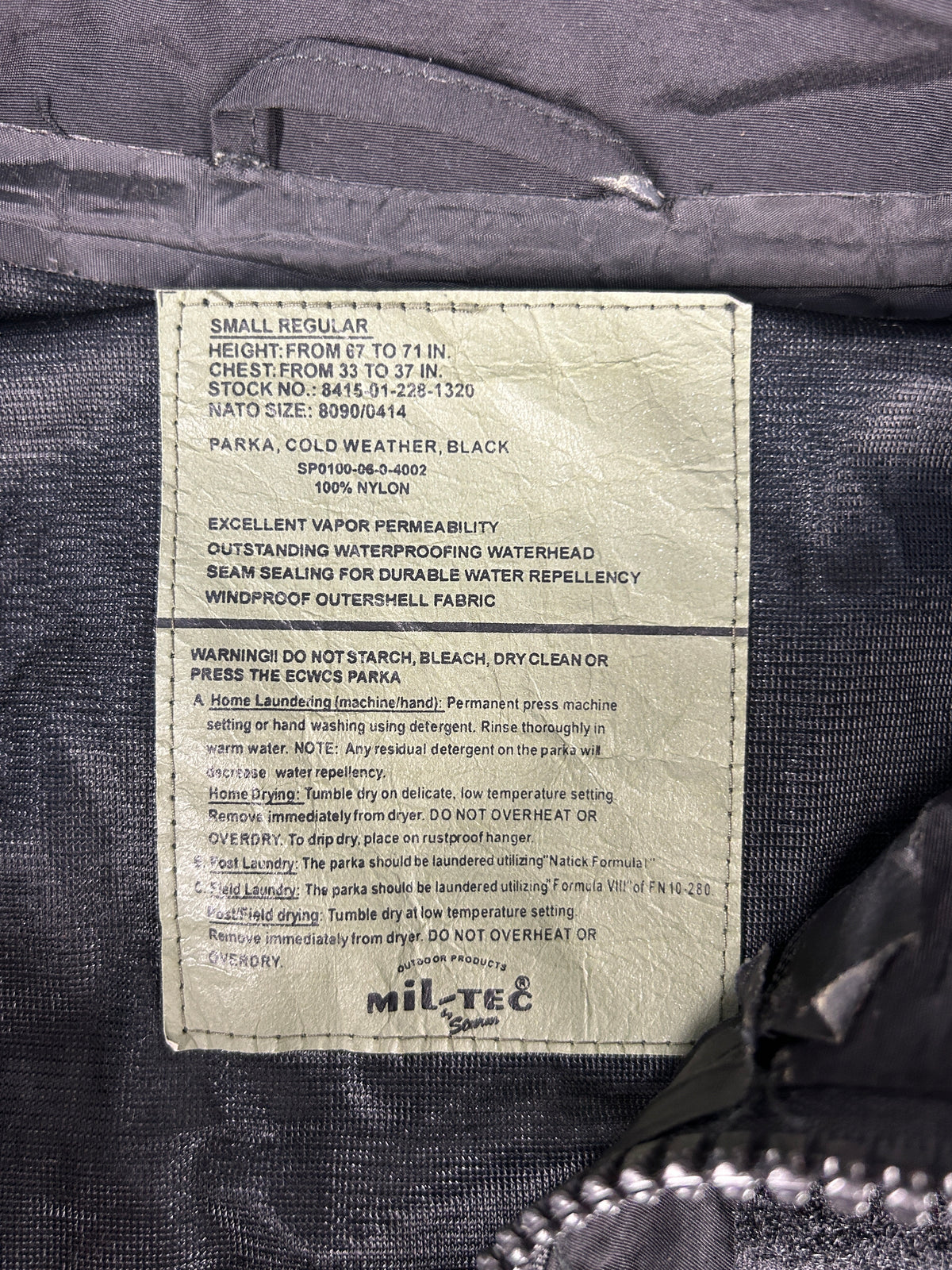 Parka Mil-Tec Cold Weather nero – Uomo Taglia S
