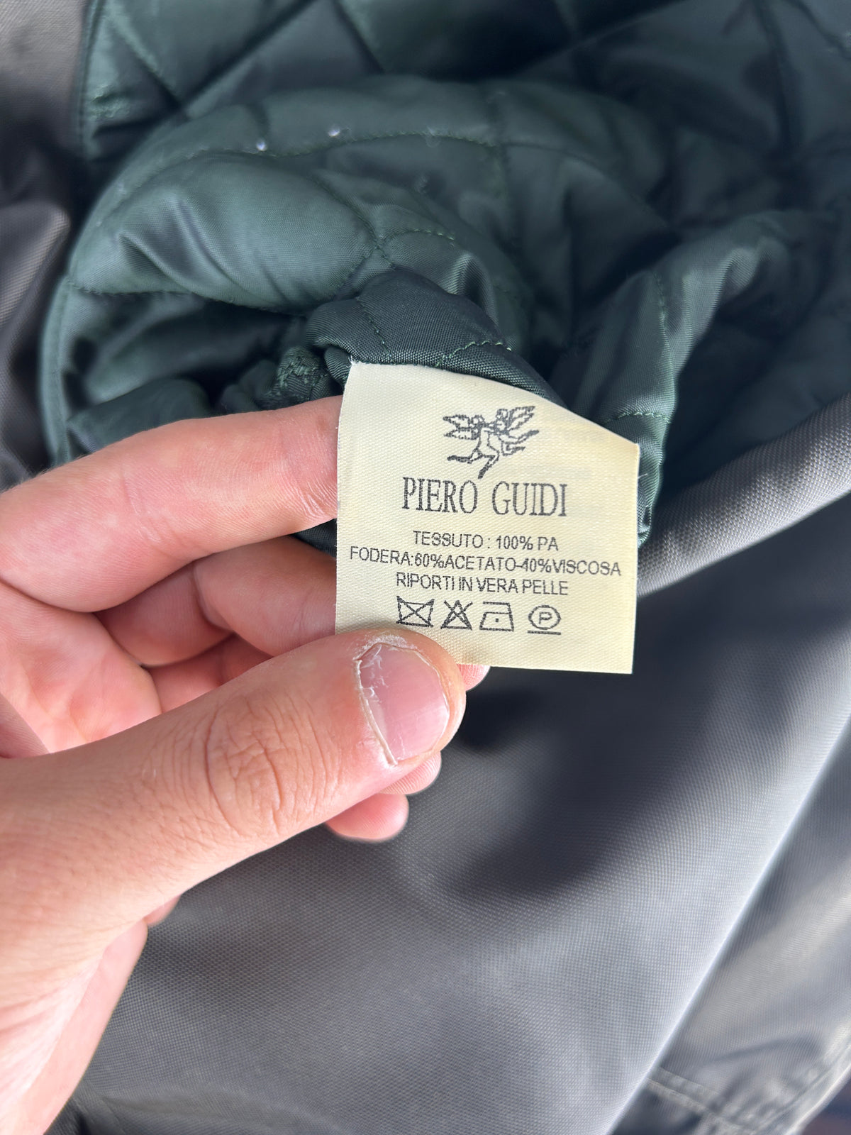 Giacca Piero Guidi verde militare imbottita – Uomo Taglia L