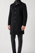 Cappotto Massimo Dutti nero doppiopetto in lana – Uomo Taglia M (IT 46)