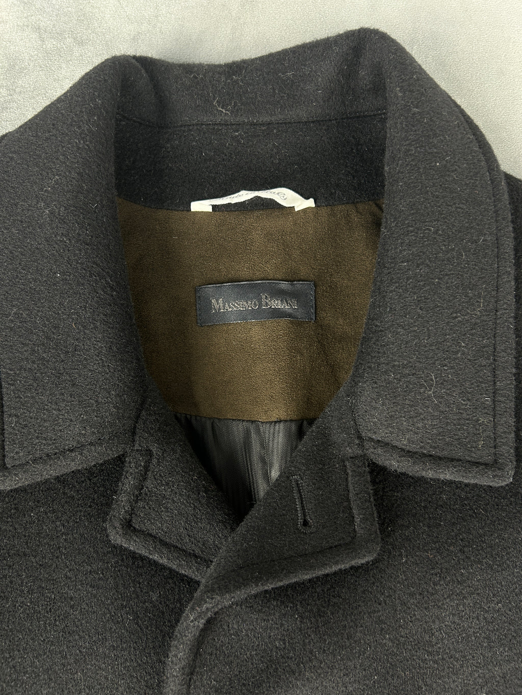 Cappotto Massimo Dutti nero doppiopetto in lana – Uomo Taglia M (IT 46)