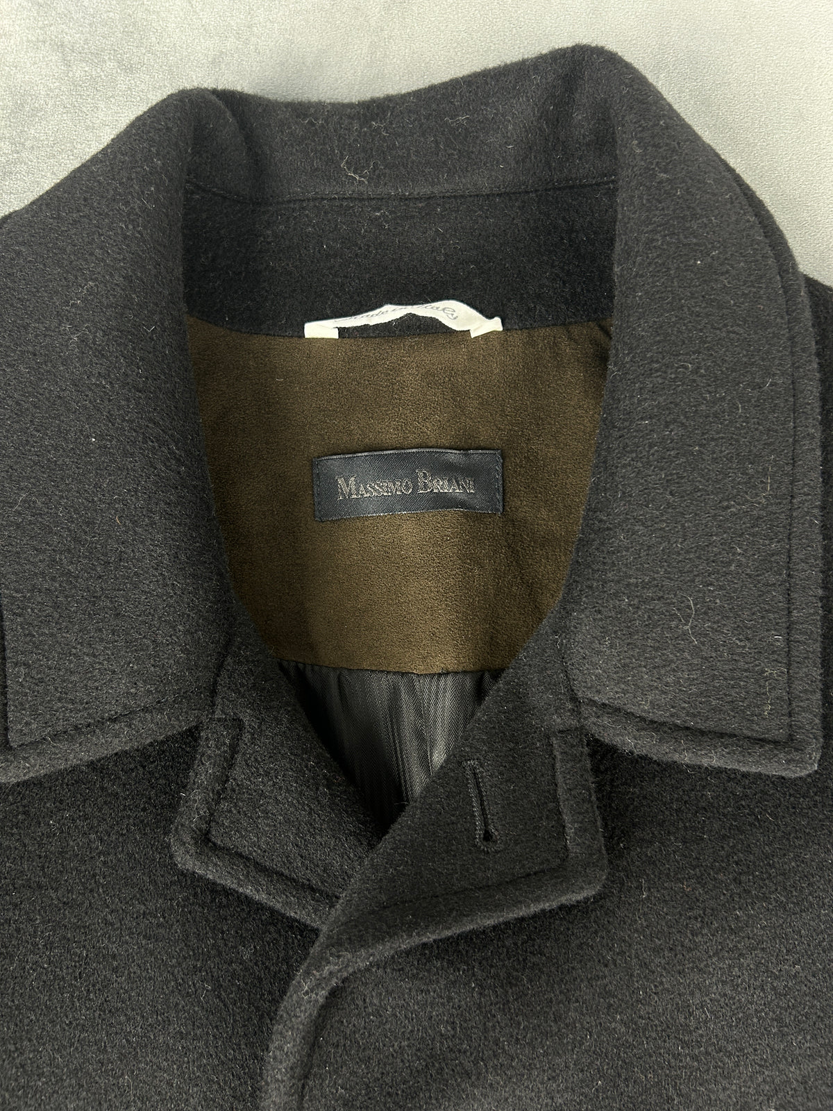 Cappotto Massimo Dutti nero doppiopetto in lana – Uomo Taglia M (IT 46)