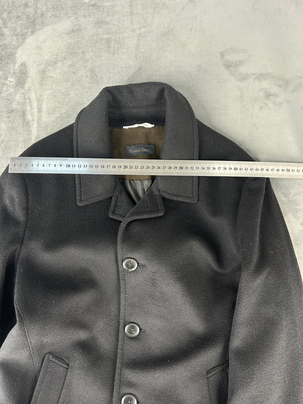 Cappotto Massimo Dutti nero doppiopetto in lana – Uomo Taglia M (IT 46)