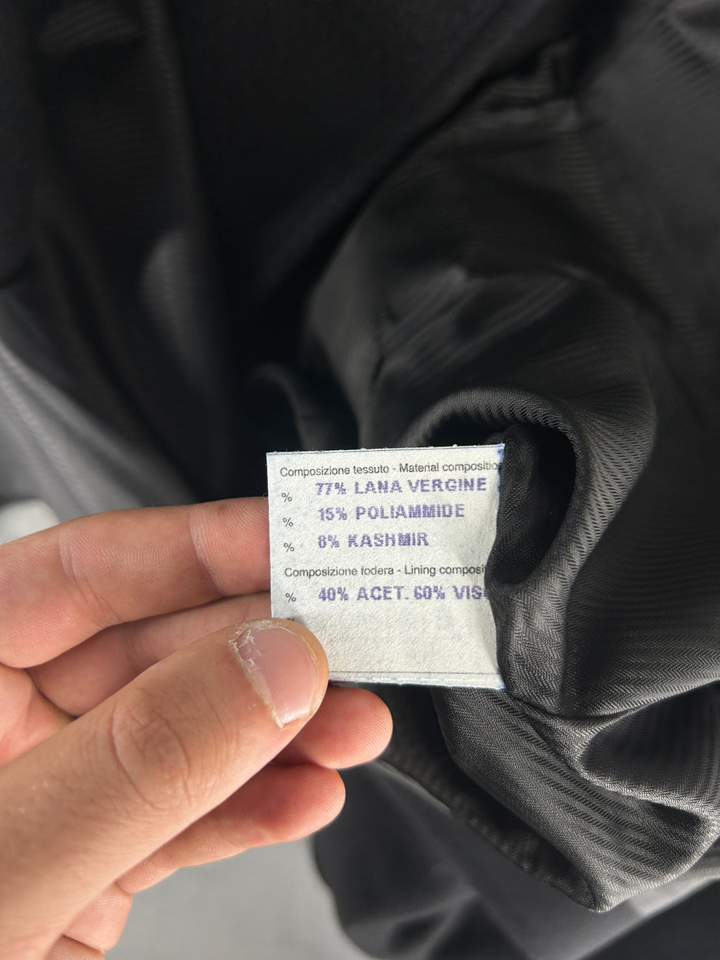 Cappotto Massimo Dutti nero doppiopetto in lana – Uomo Taglia M (IT 46)