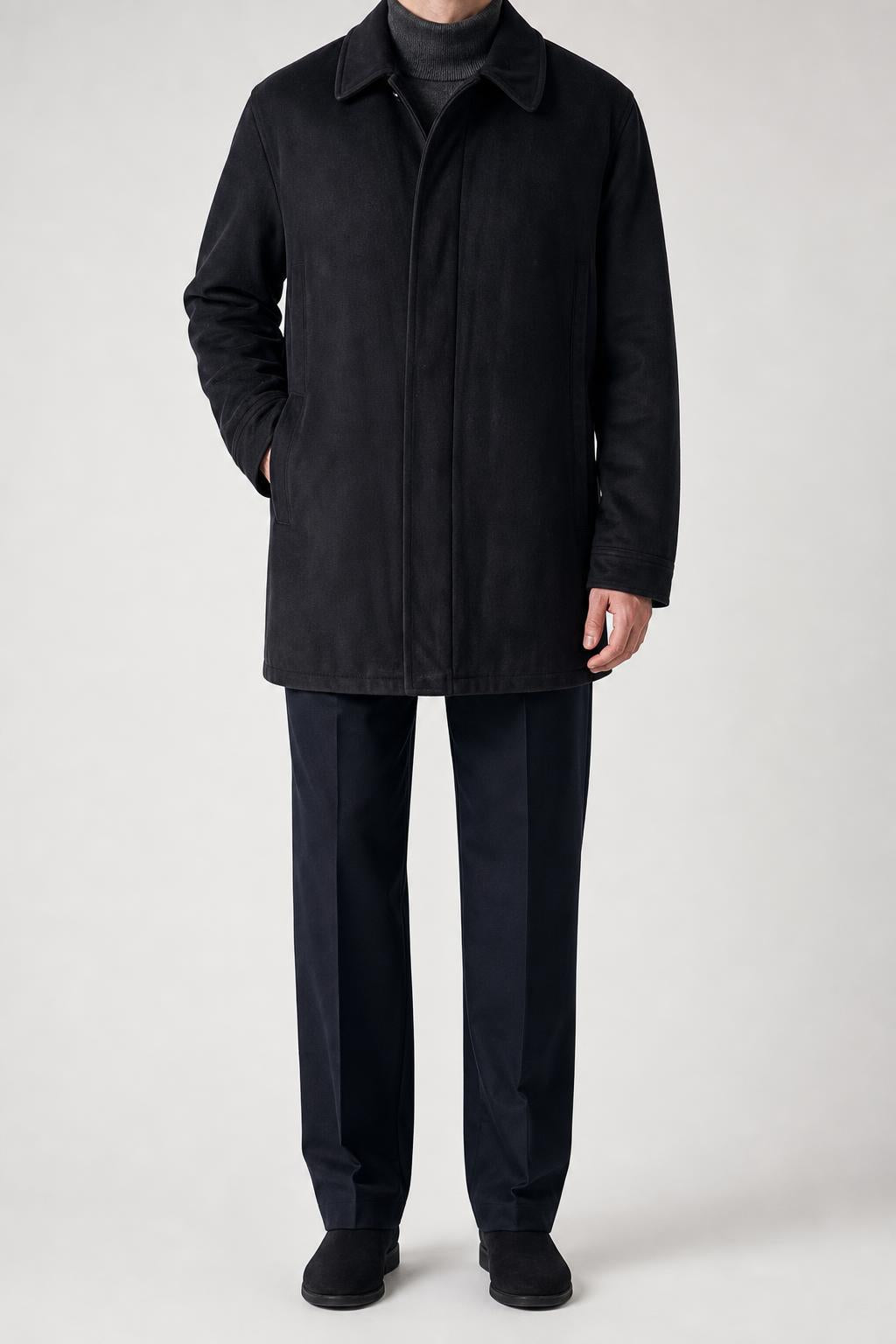 Cappotto Armani Collezioni nero in lana – Uomo Taglia L