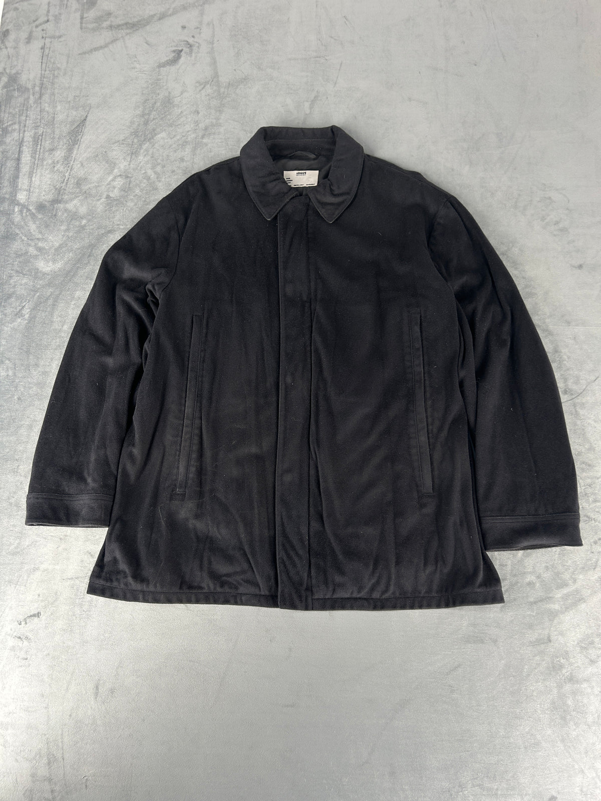 Cappotto Armani Collezioni nero in lana – Uomo Taglia L