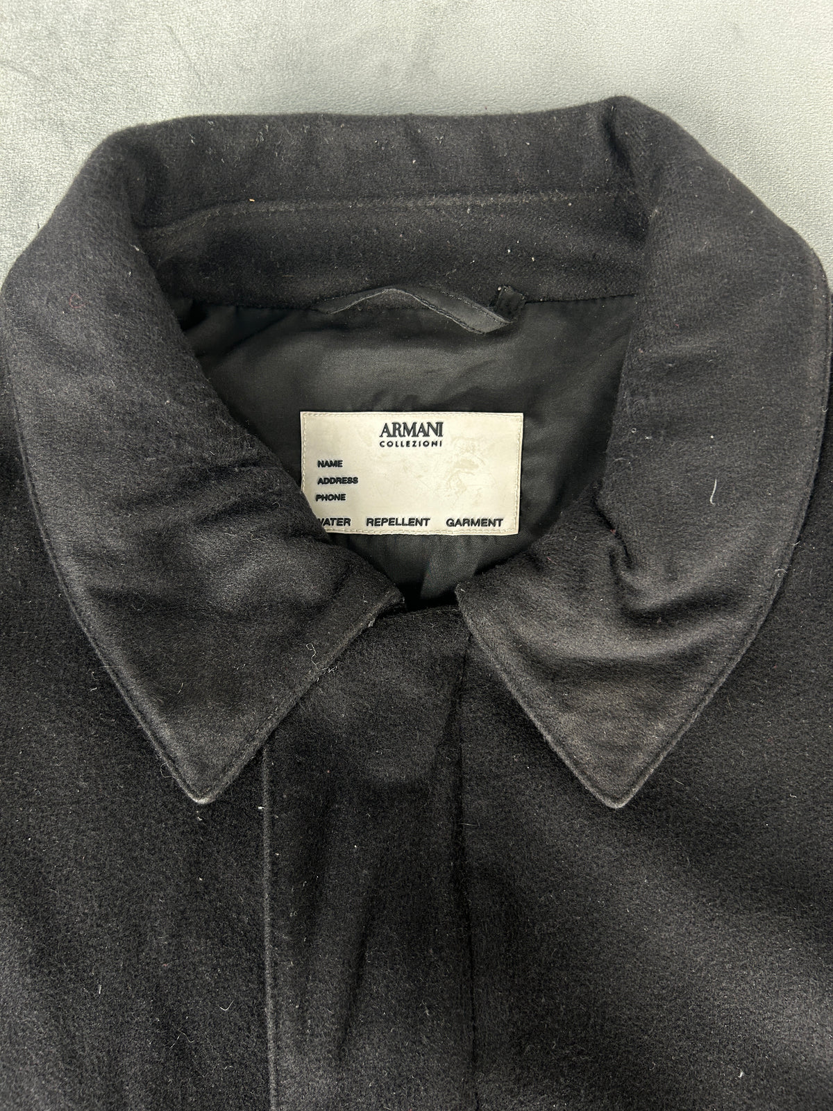 Cappotto Armani Collezioni nero in lana – Uomo Taglia L