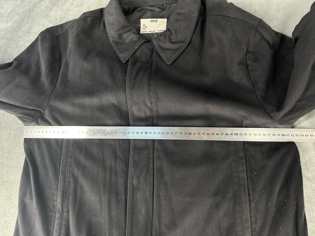 Cappotto Armani Collezioni nero in lana – Uomo Taglia L