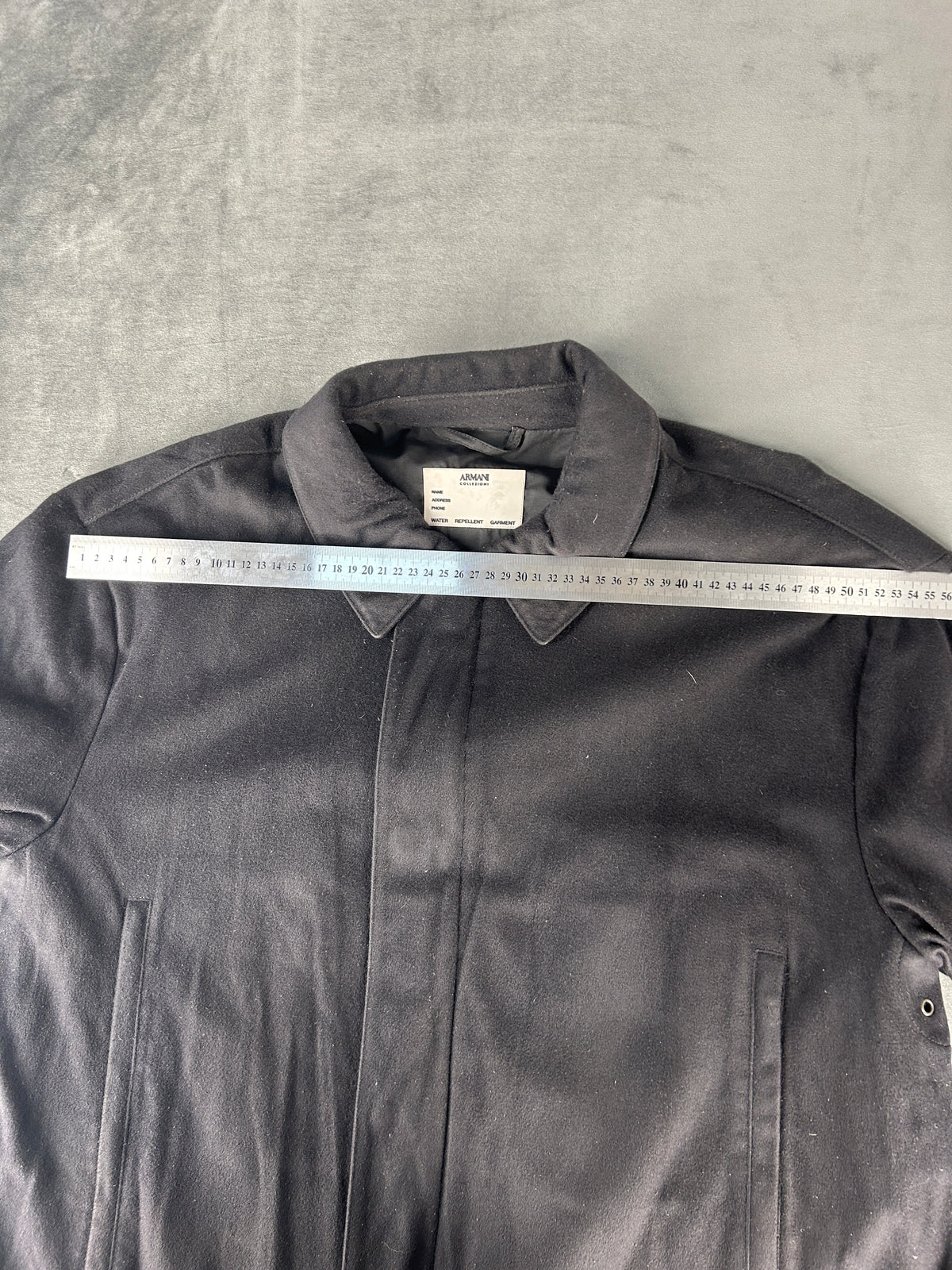 Cappotto Armani Collezioni nero in lana – Uomo Taglia L