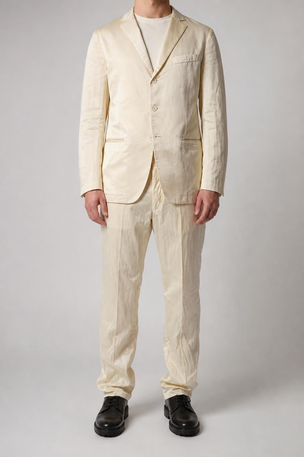 Completo elegante Gianfranco Ferré bianco panna – Uomo Taglia L