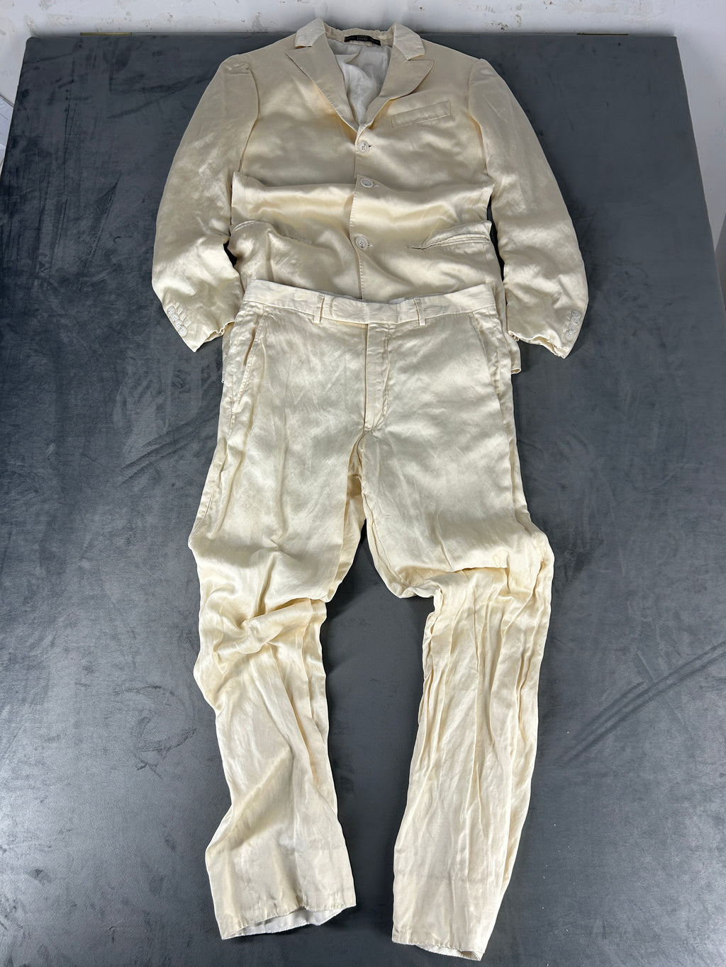 Completo elegante Gianfranco Ferré bianco panna – Uomo Taglia L
