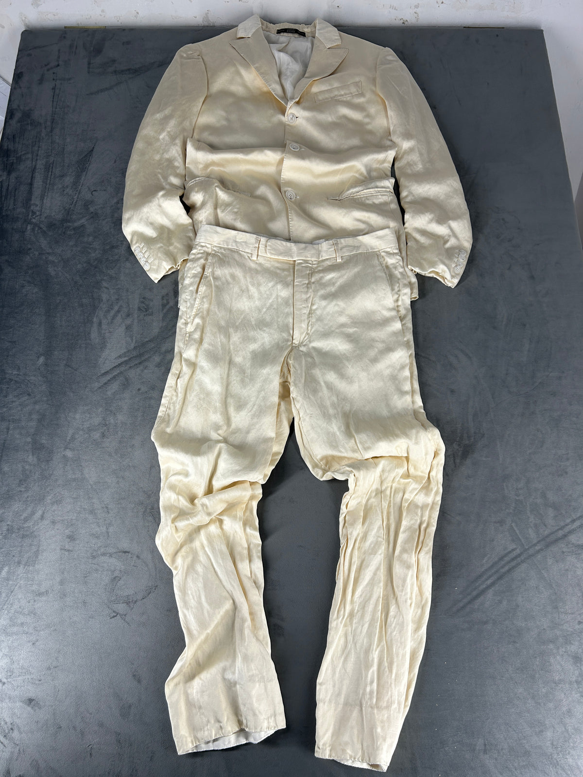 Completo elegante Gianfranco Ferré bianco panna – Uomo Taglia L