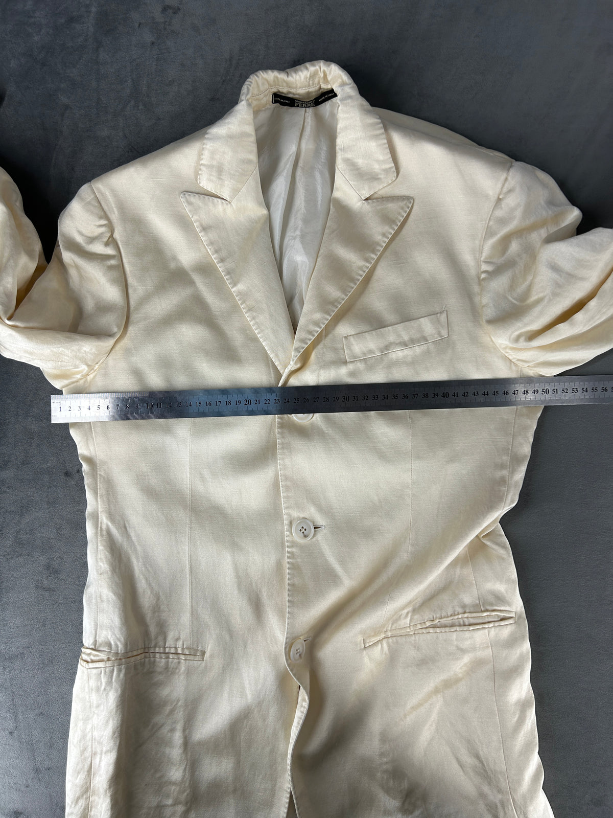 Completo elegante Gianfranco Ferré bianco panna – Uomo Taglia L