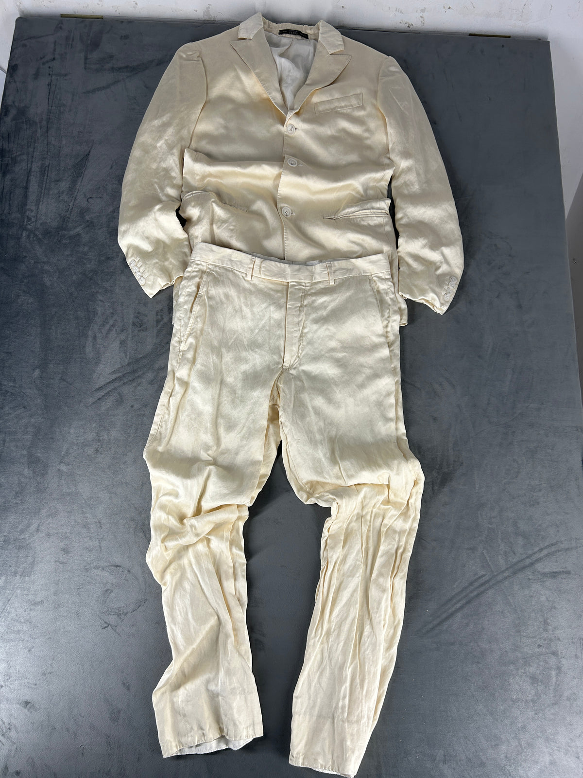 Completo elegante Gianfranco Ferré bianco panna – Uomo Taglia L