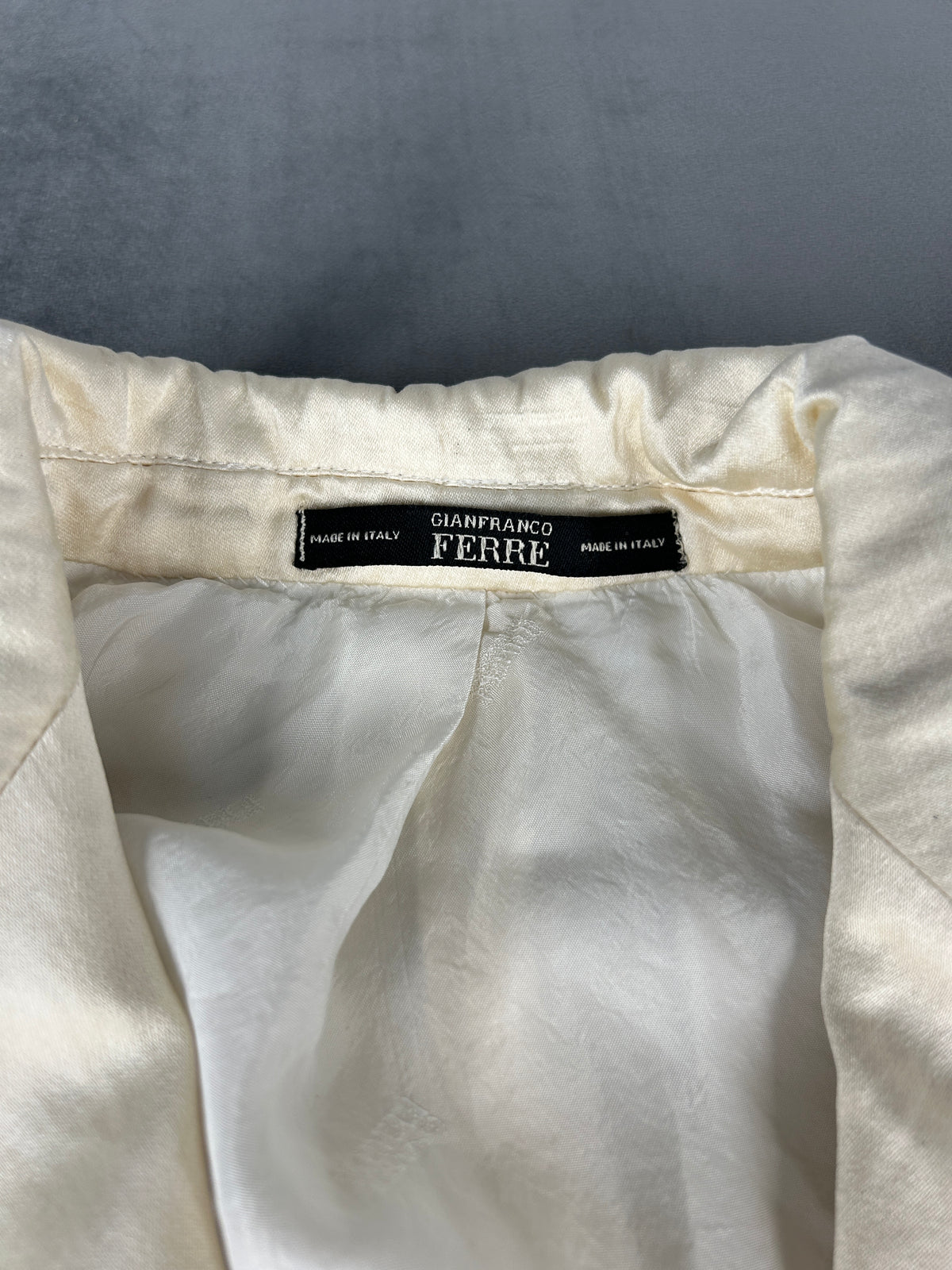 Completo elegante Gianfranco Ferré bianco panna – Uomo Taglia L